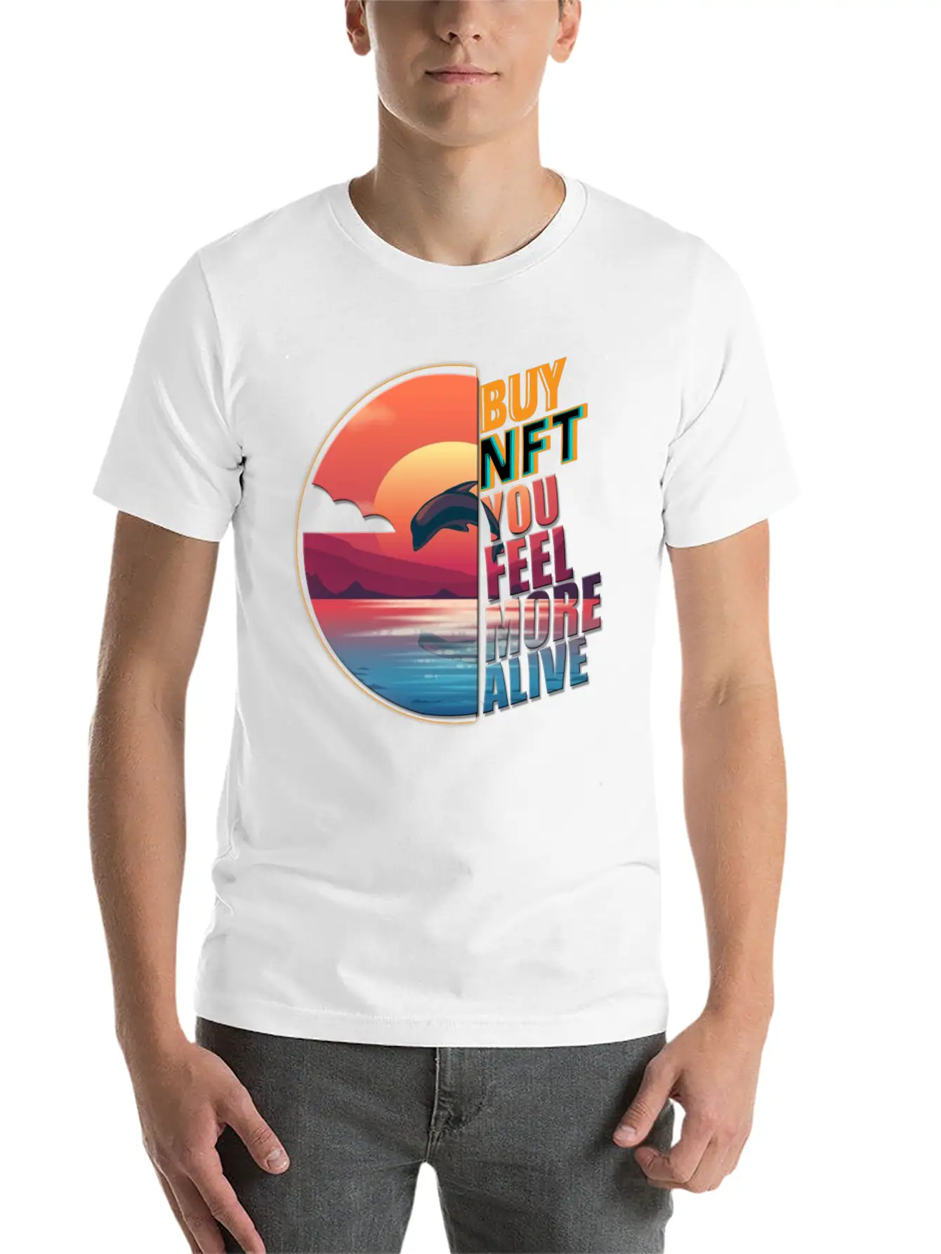 Buy NFT You Feel More Alive Comfortable Minimalist Graphic Tee – Summer Style Essential