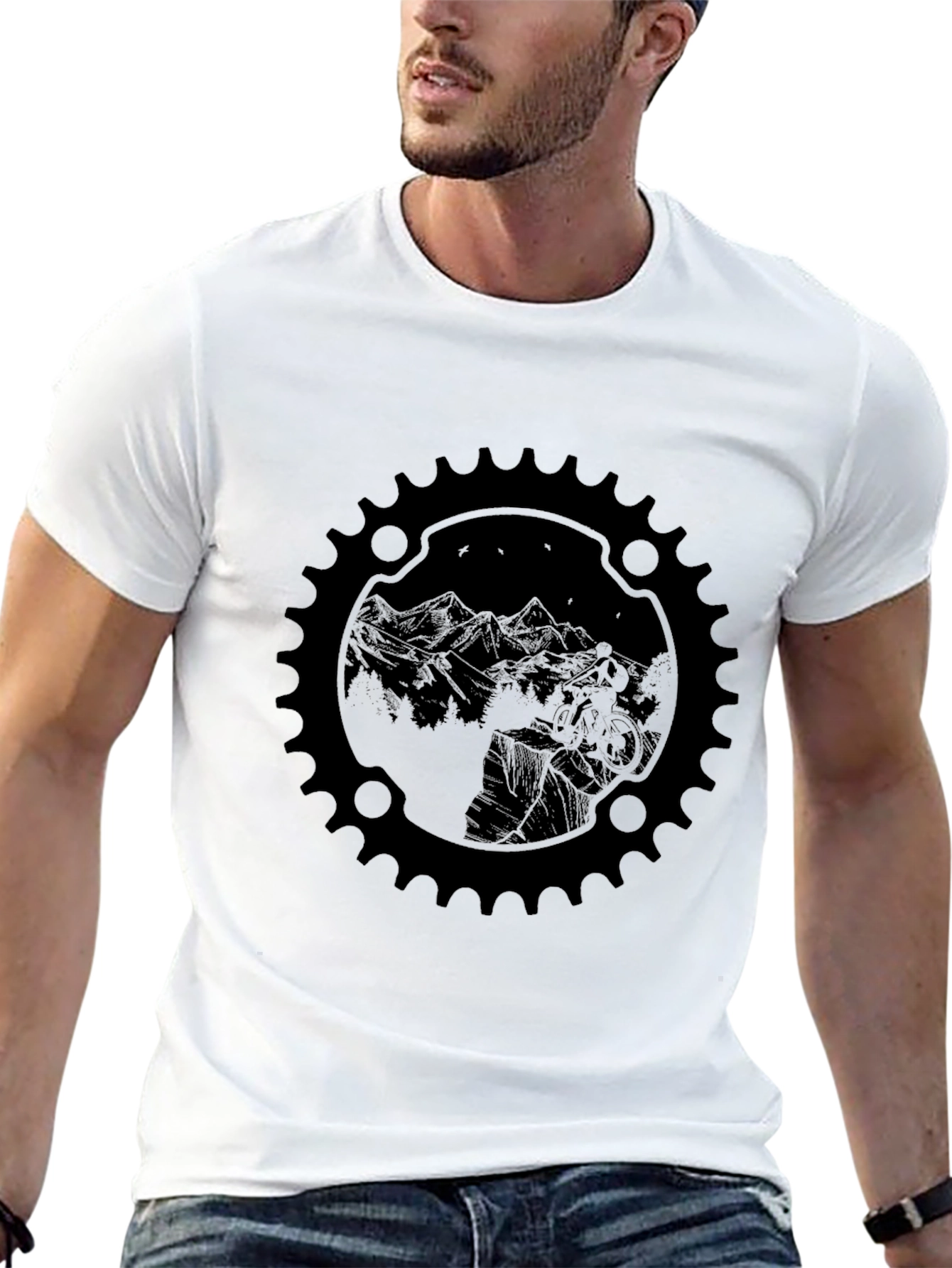 Mountain Bike Graphic Tee - Black