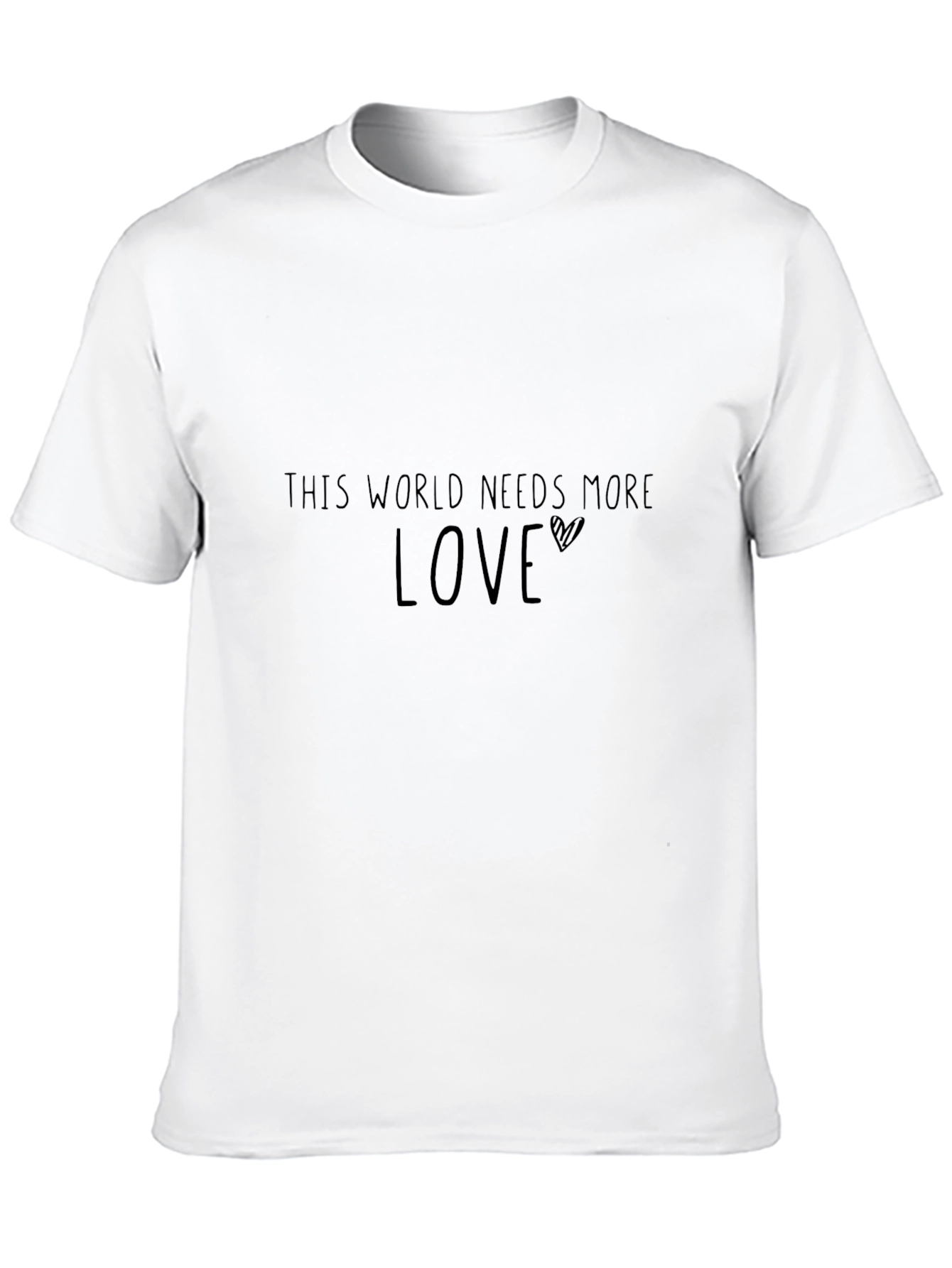 This World Needs More Love Black T-Shirt