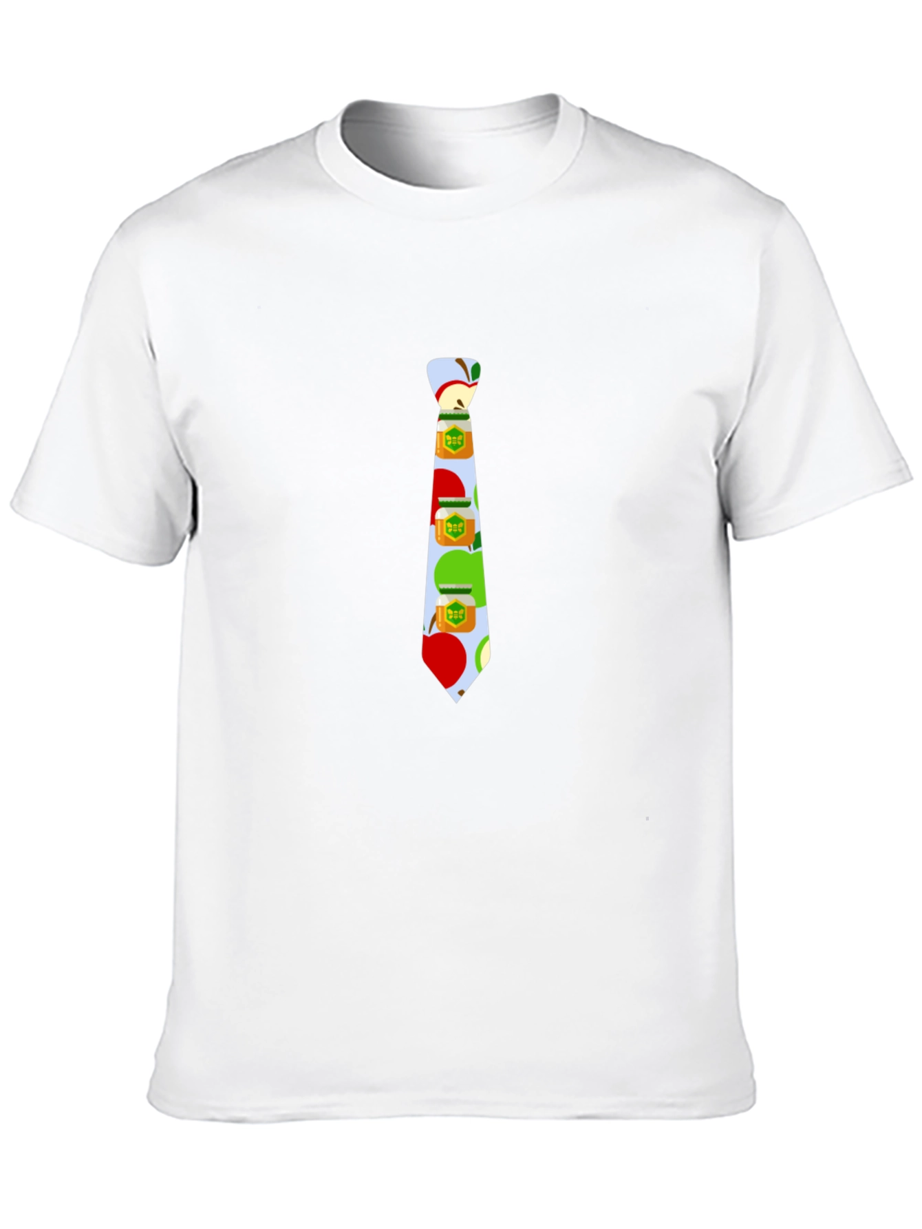 Novelty Apple Tie Graphic T-Shirt