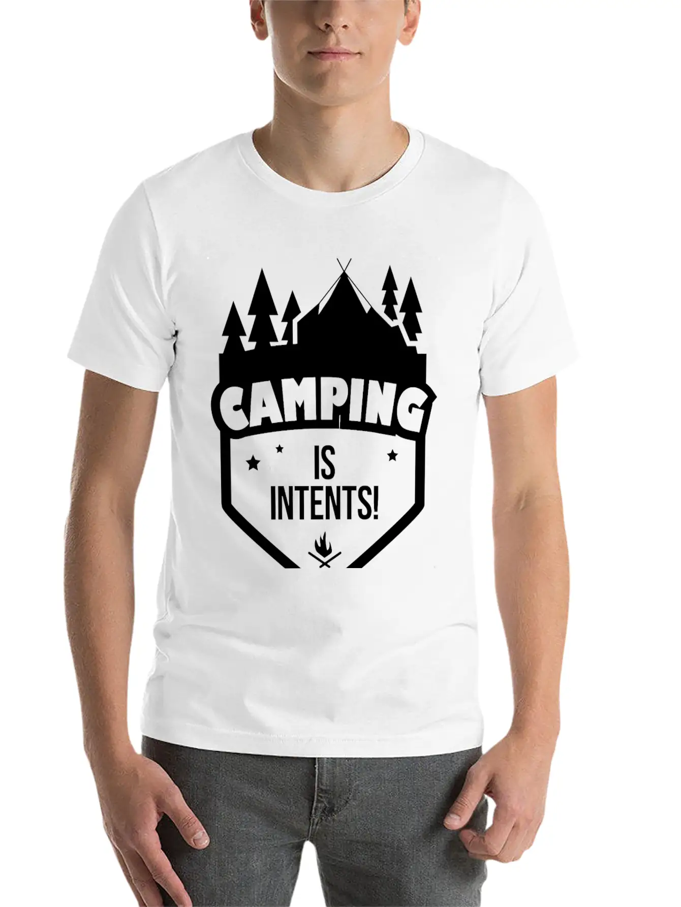 CAMPING - CAMPING IS INTENTS Stylish Everyday T-Shirt – Unisex Basic Cotton Tee