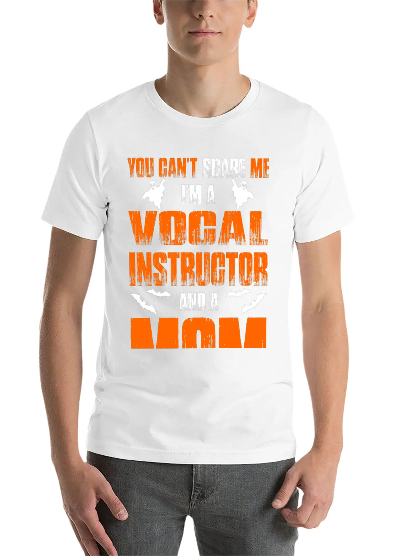 Cant Scare Vocal Instructor And A Mom T-shirt Unisex Short Sleeve Soft Cotton T-Shirt – Casual Everyday Wear