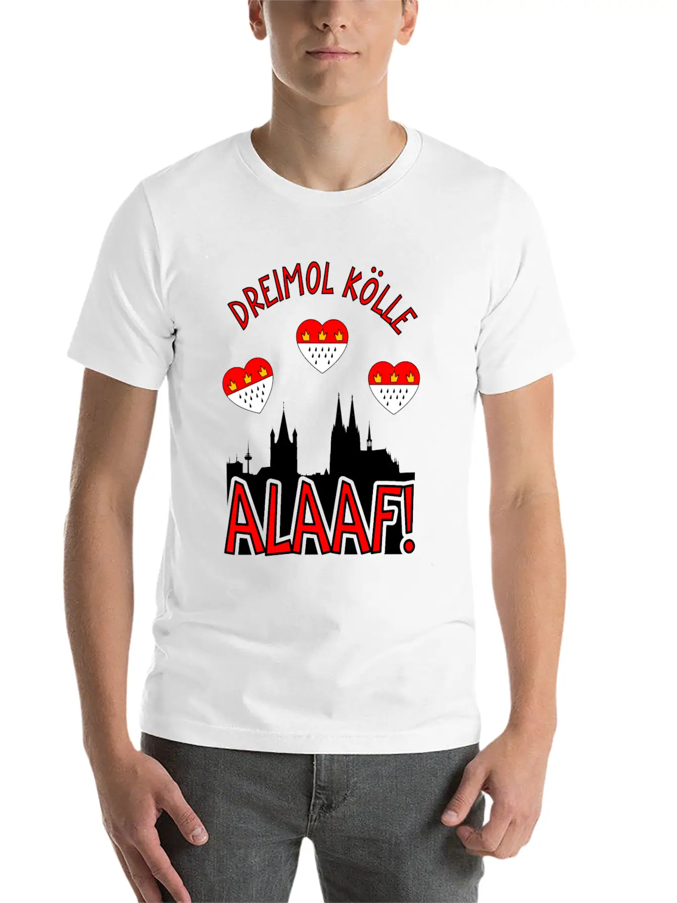Carnival Costume Dreimol Kölle Alaaf Herz Cologne Timeless Short Sleeve Tee – Comfy And Minimalist Design