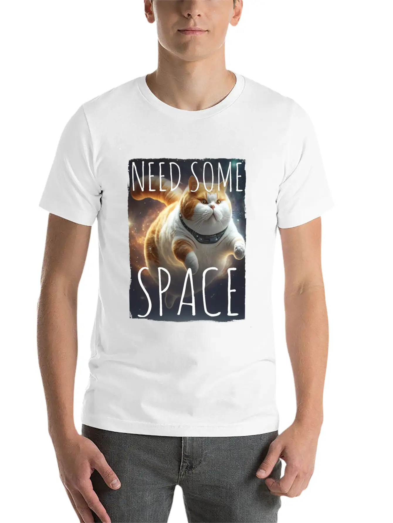 Cat Kitten Space Outer Space Atmosphere Universe Basic Graphic T-Shirt – Daily Comfort In Soft Cotton