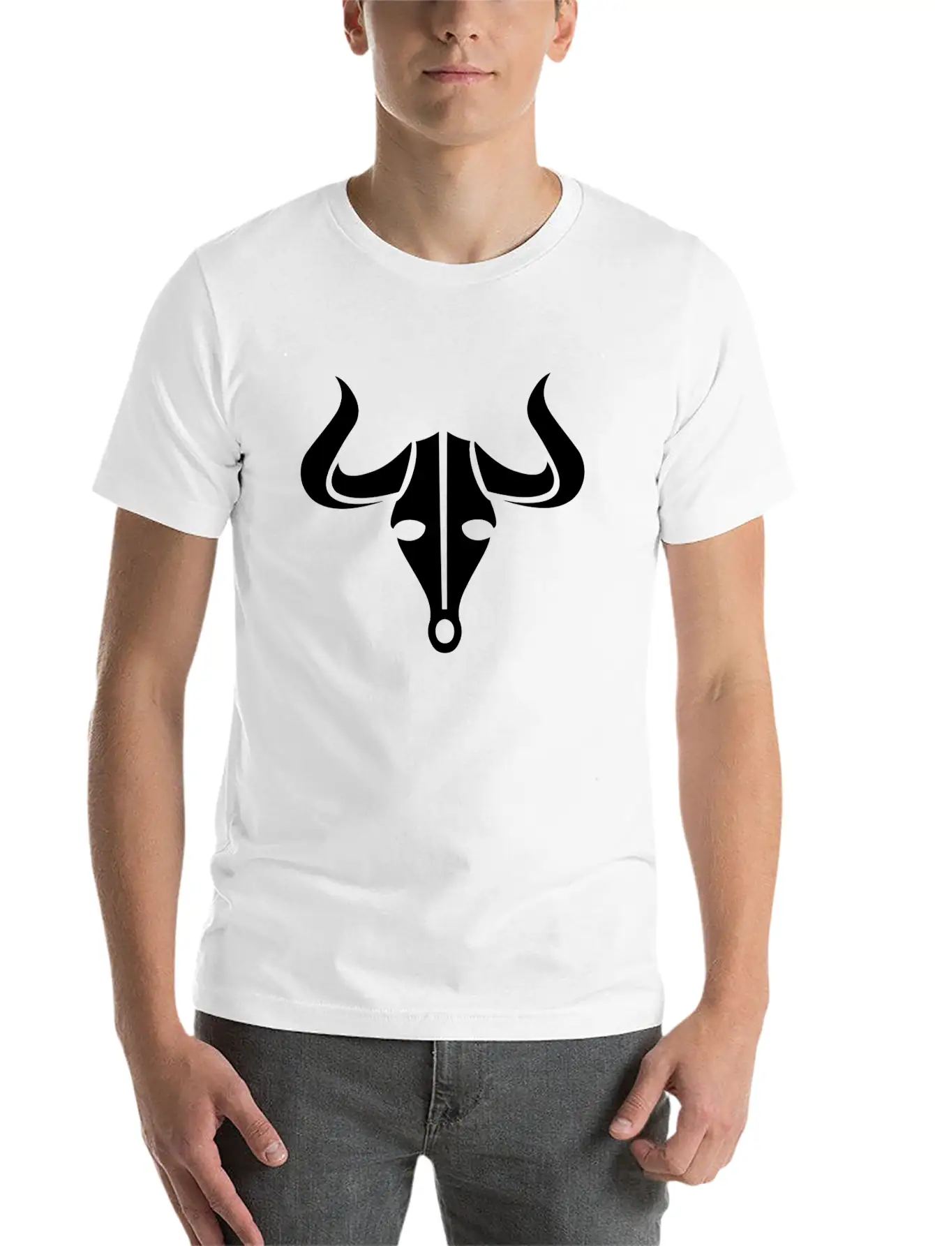 Cattle Bull Head Timeless Short Sleeve Tee – Comfy And Minimalist Design