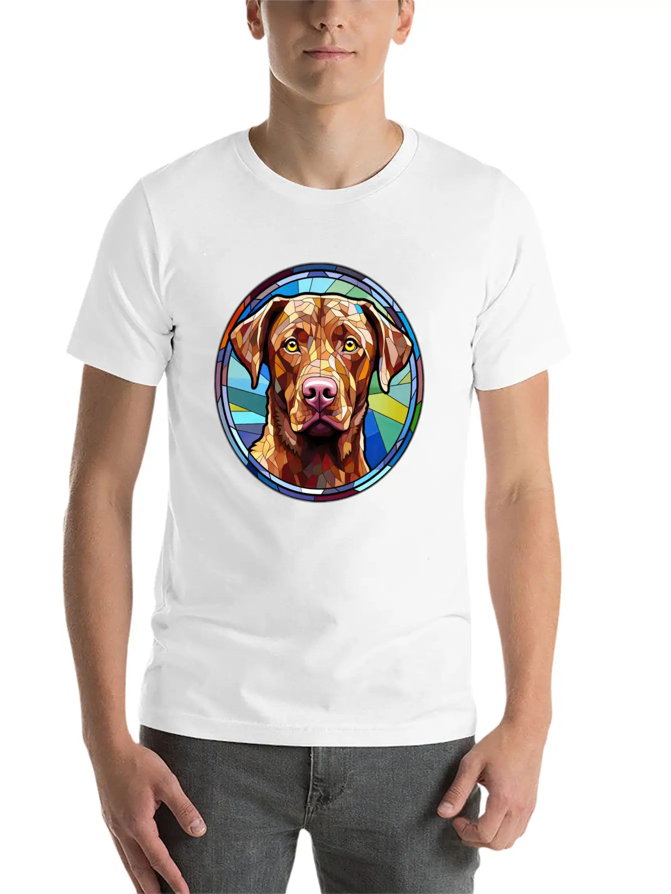 Chesapeake Bay Retriever Dog Breed Watercolor Glas Relaxed Everyday Tee – Lightweight And Durable Cotton