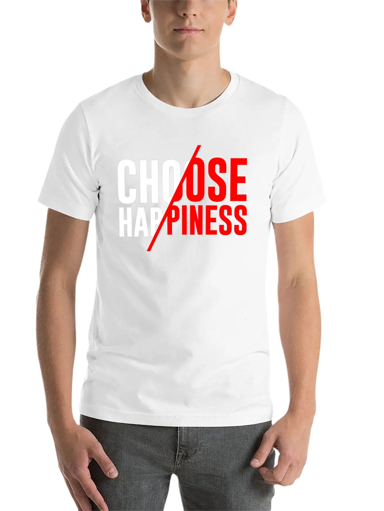 Choose Happiness Essential Unisex Summer Tee – Soft Cotton Casual Fit