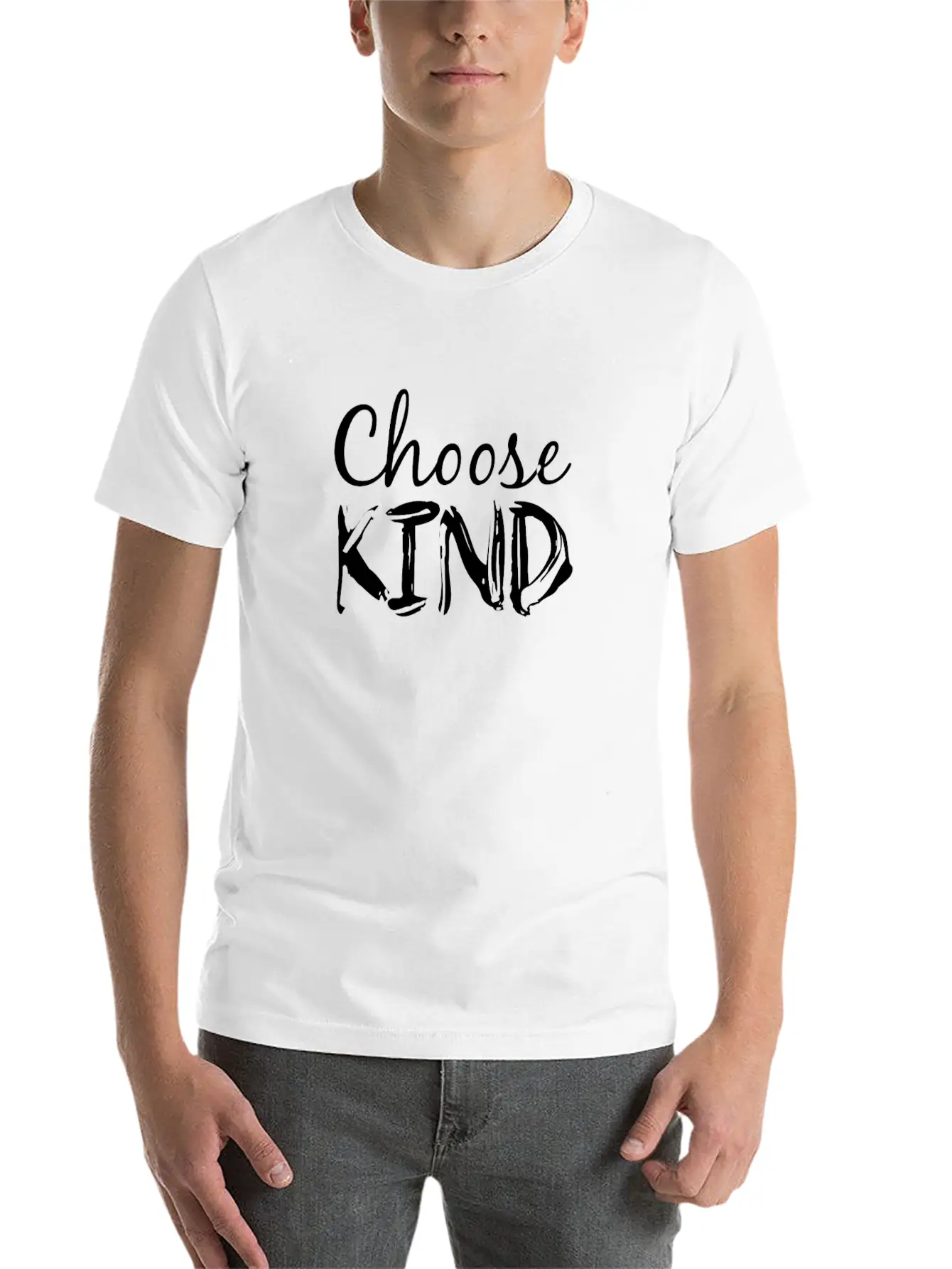Choose Kind Anti-Bullying Message Unisex Short Sleeve Soft Cotton T-Shirt – Casual Everyday Wear