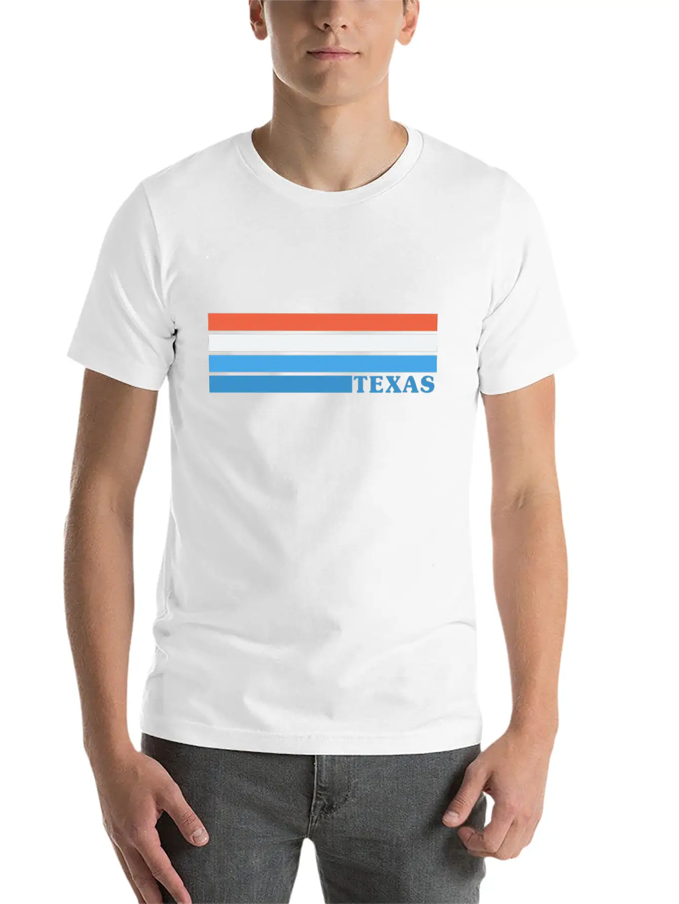 Classic Retro Stripes - Texas Comfortable Minimalist Graphic Tee – Summer Style Essential