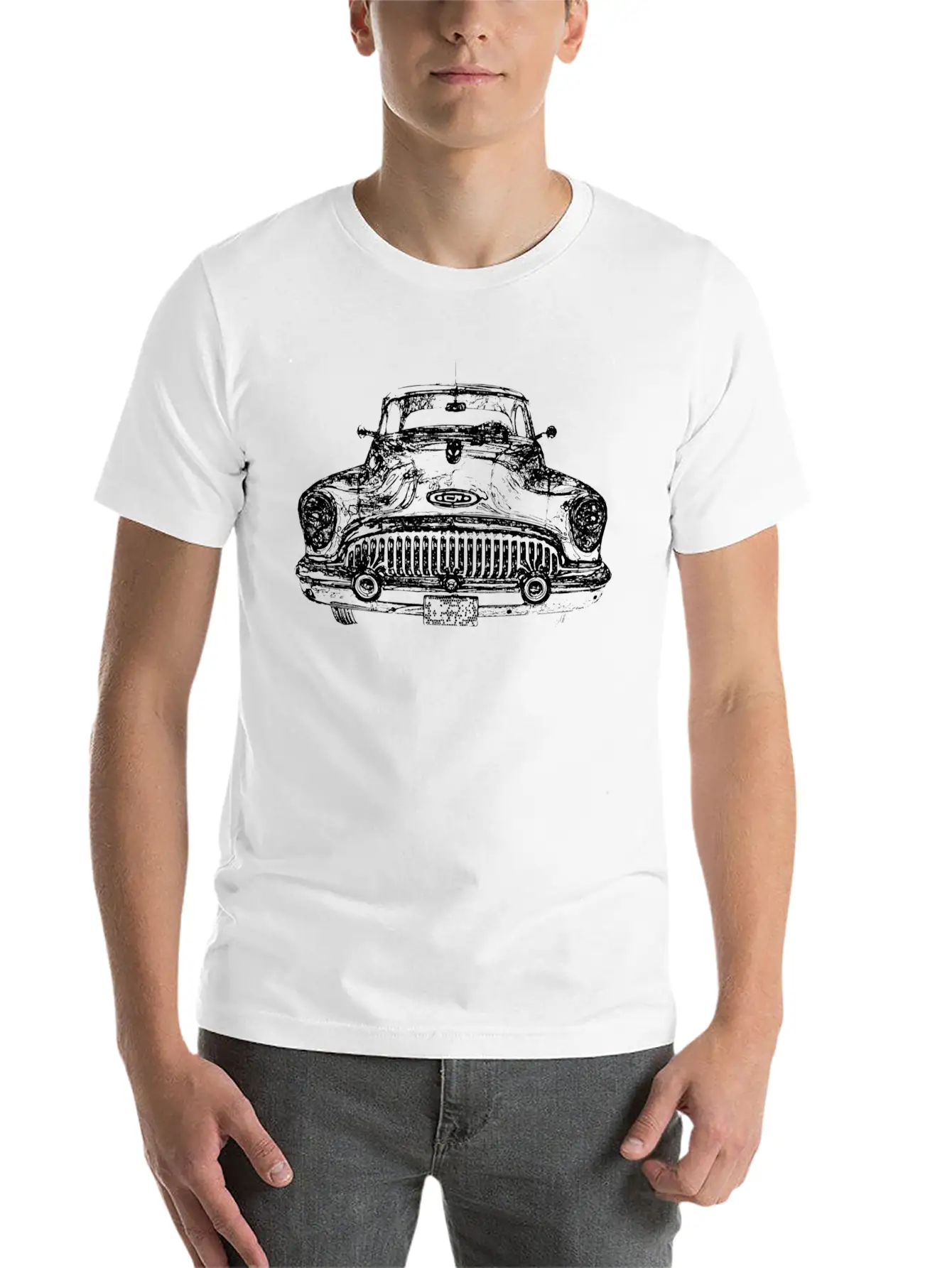 Classic US Car Unisex Casual T-Shirt – Clean Design For Daily Comfort
