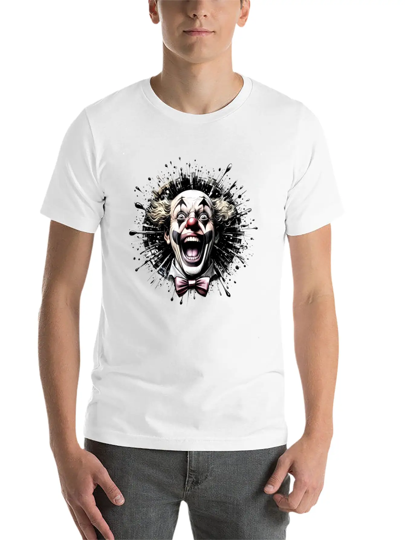 Clown Expressive Comfortable Minimalist Graphic Tee – Summer Style Essential