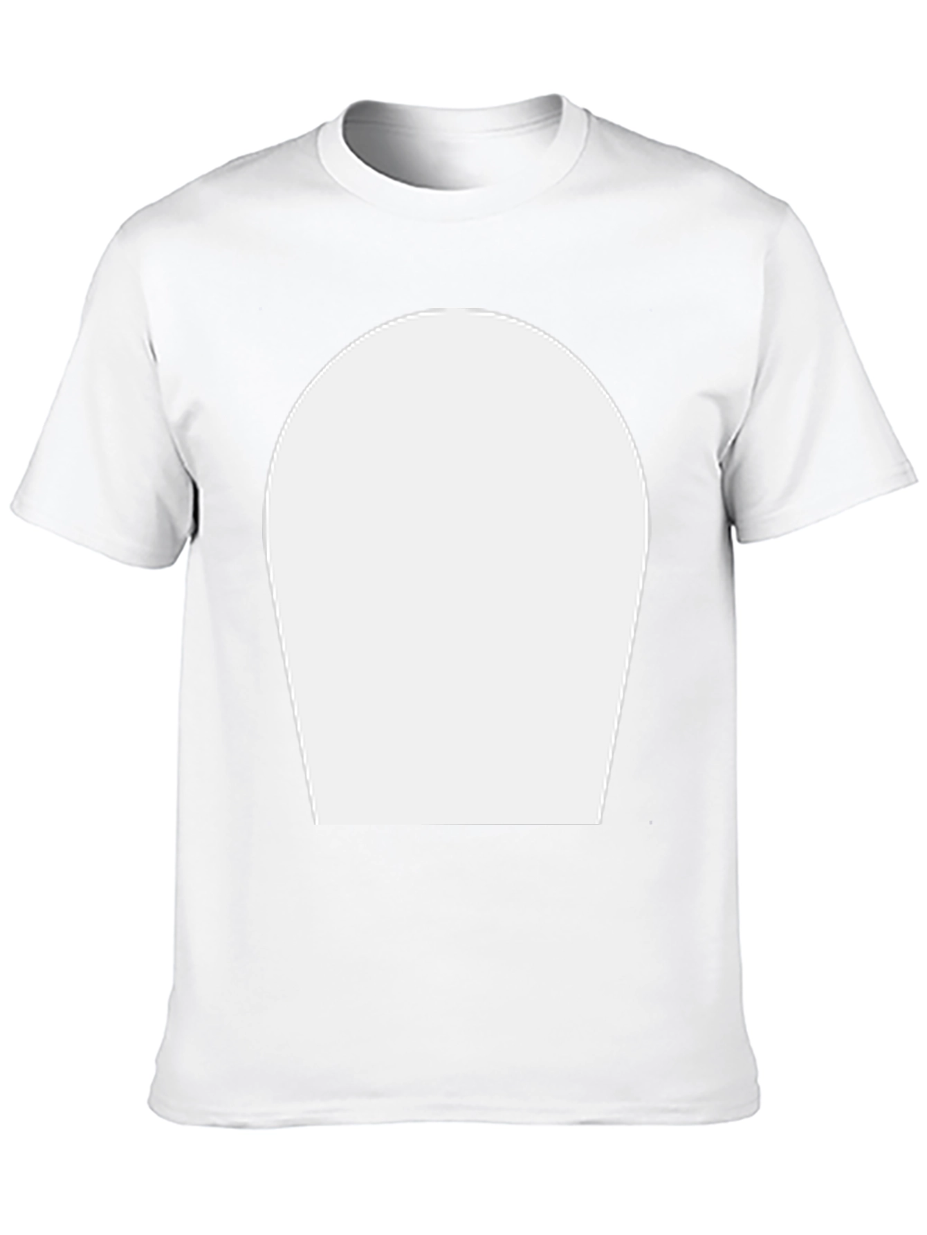 Classic Black T-Shirt with Customizable White Area