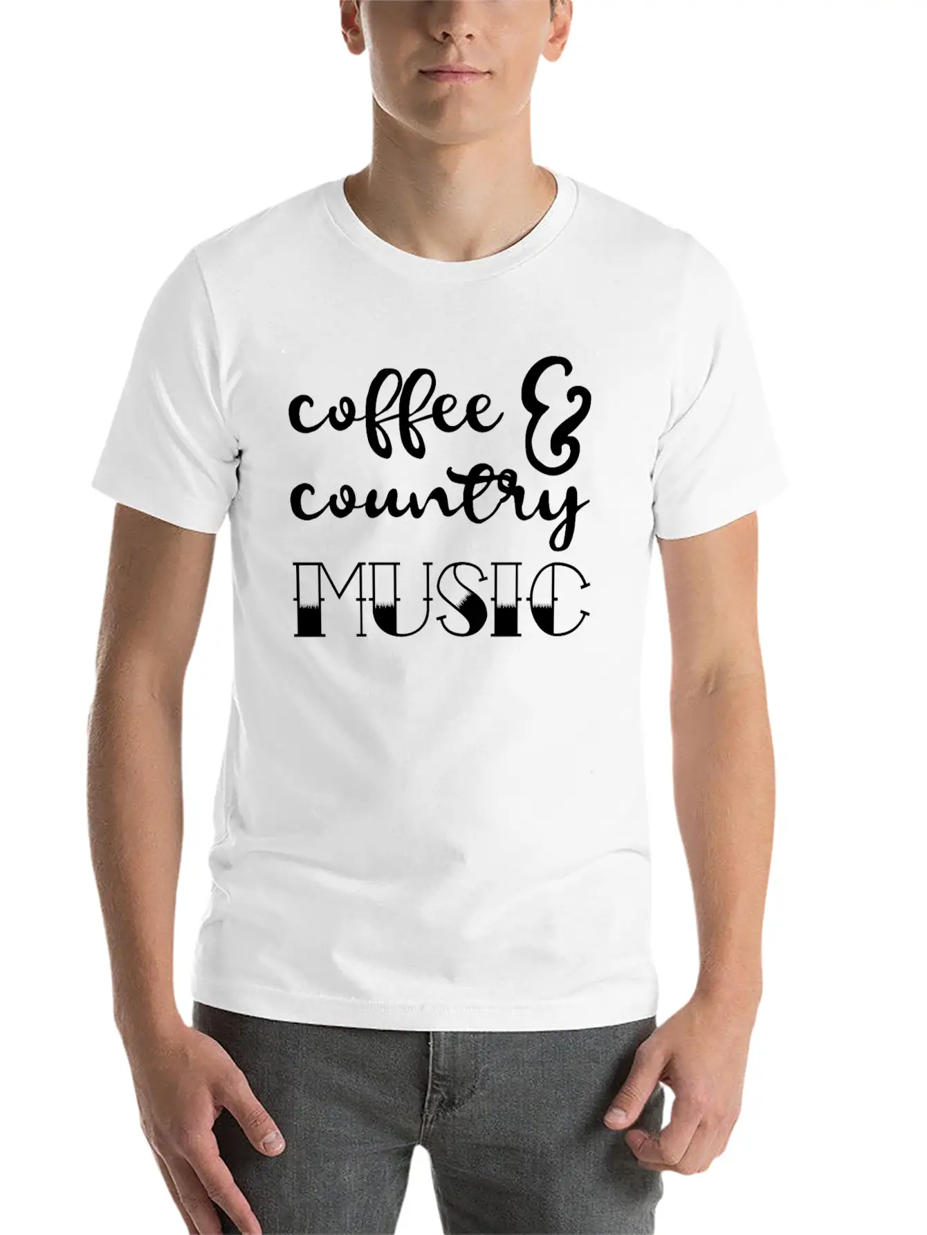 Coffee And Country Music Comfortable Minimalist Graphic Tee – Summer Style Essential
