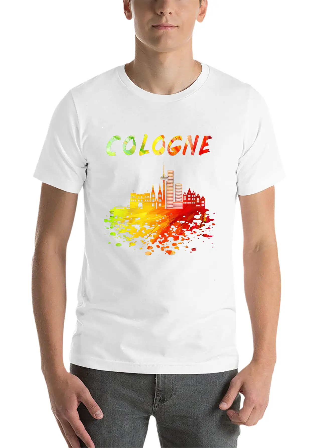 Cologne Skyline / Cathedral City Kölsch Helau Timeless Short Sleeve Tee – Comfy And Minimalist Design
