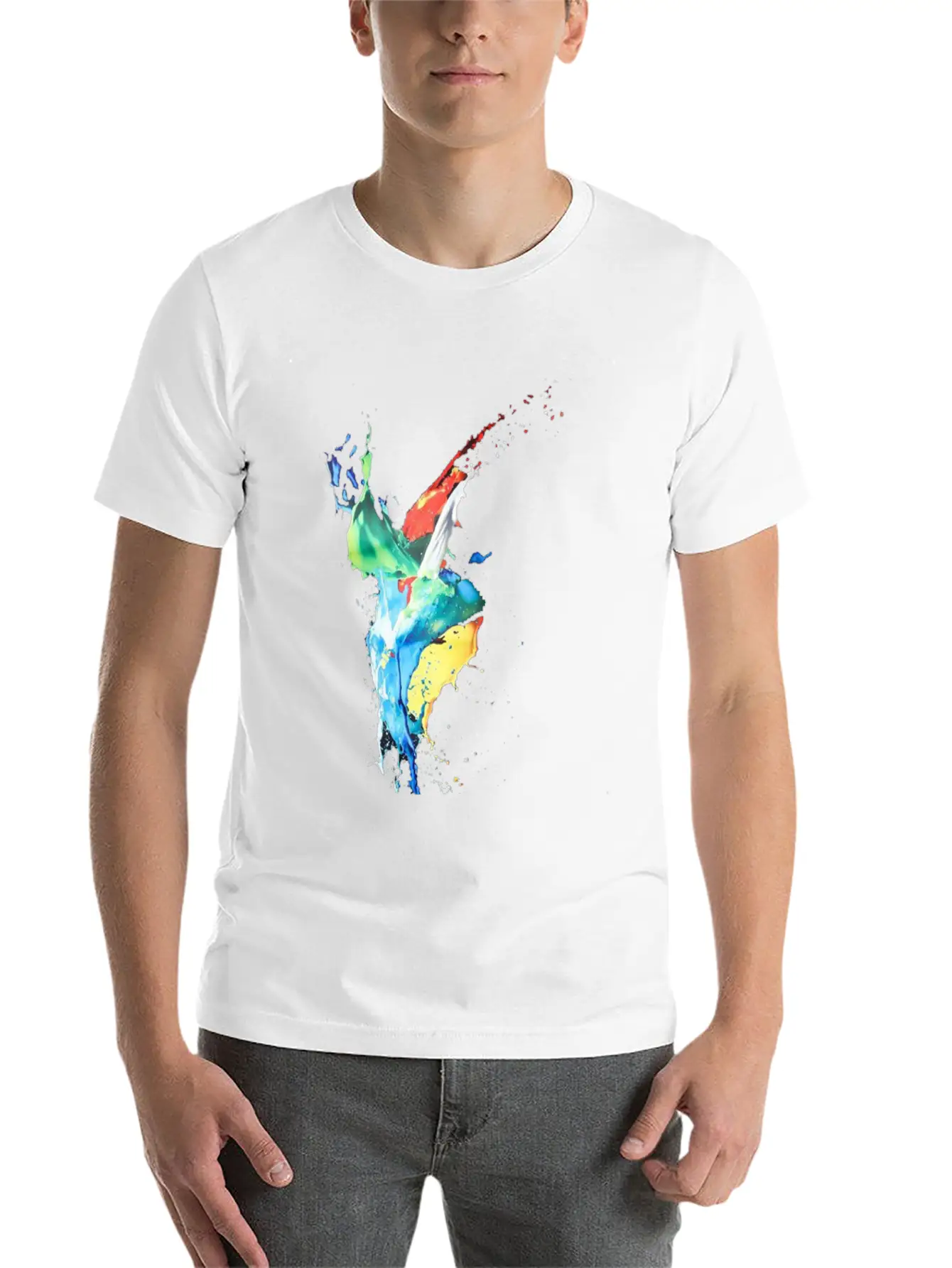 Colour Flow Basic Graphic T-Shirt – Daily Comfort In Soft Cotton