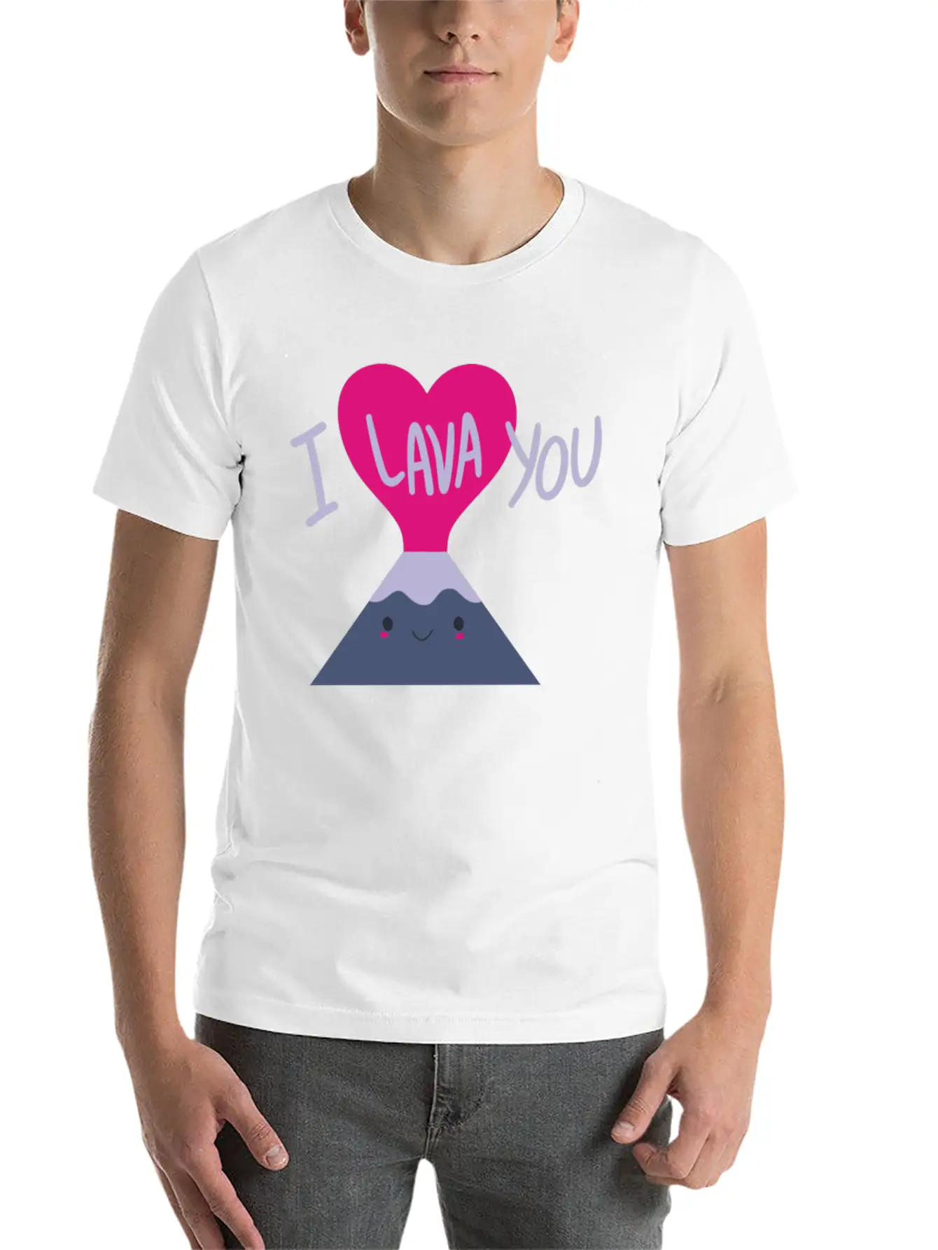 Cool I Lava You Valentine S Day Unisex Short Sleeve Soft Cotton T-Shirt – Casual Everyday Wear