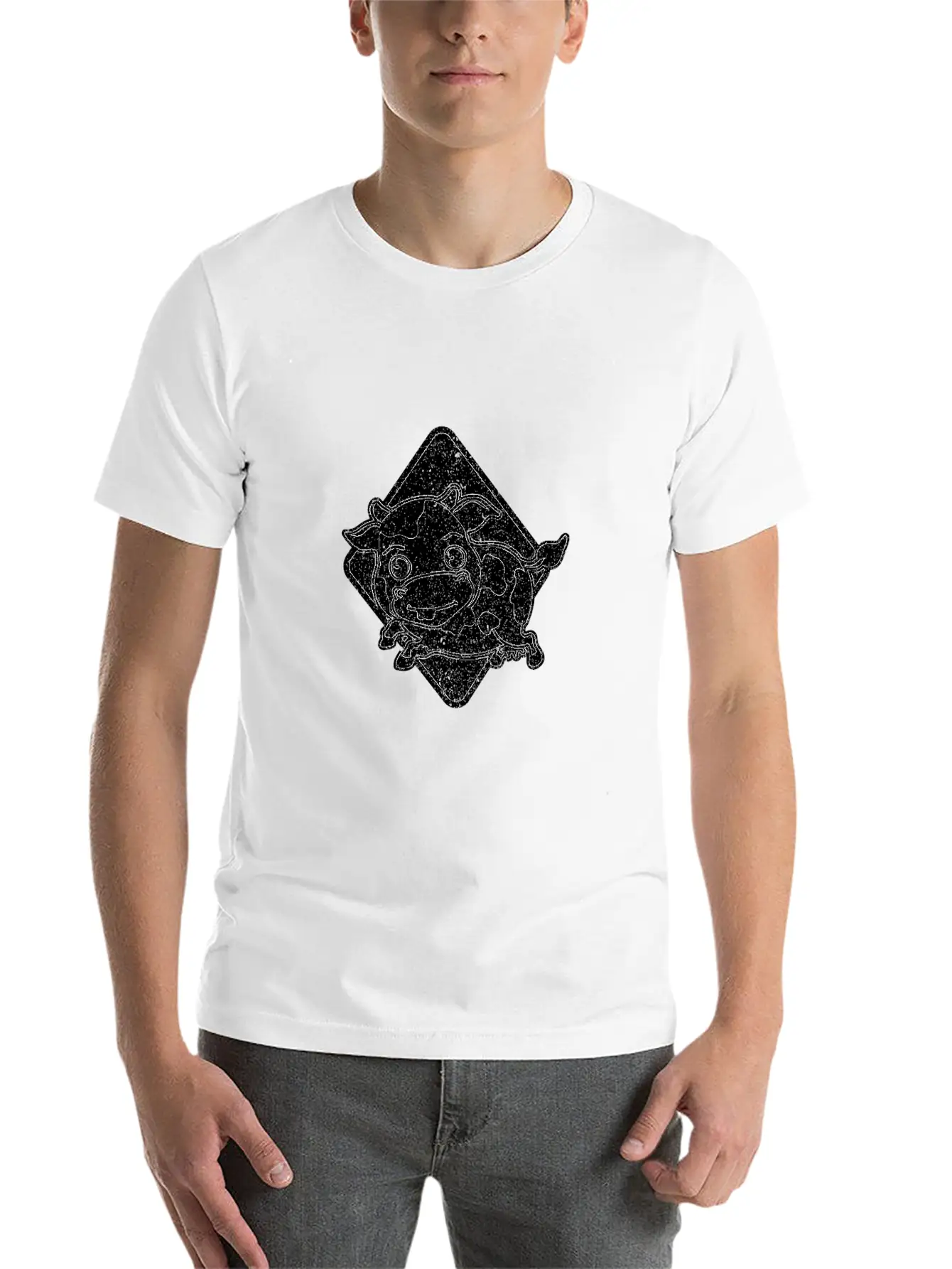 Cow Bull Animal Unisex Short Sleeve Soft Cotton T-Shirt – Casual Everyday Wear