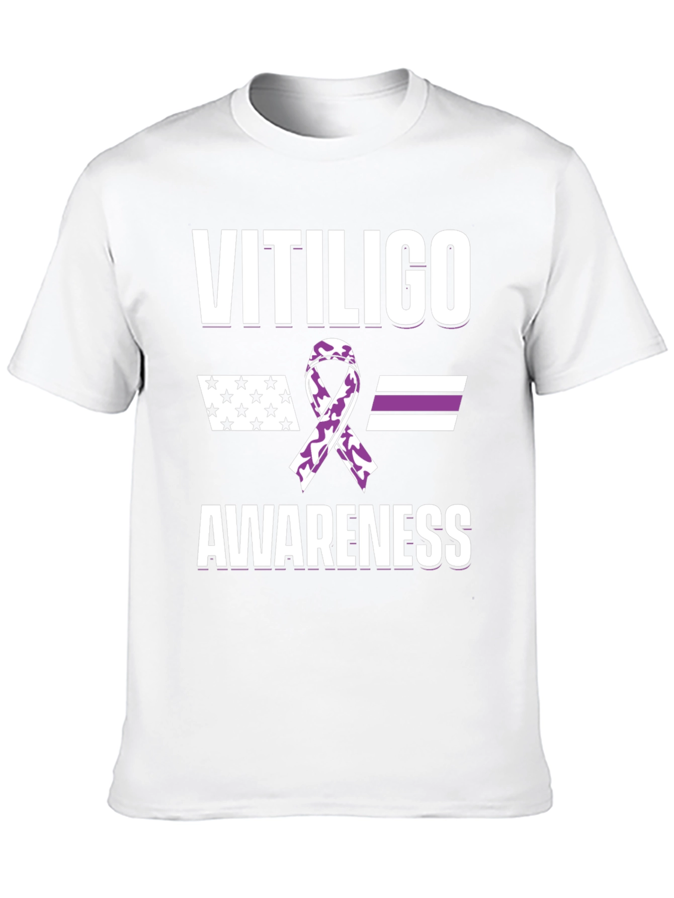 Vitiligo Awareness Ribbon Graphic T-Shirt