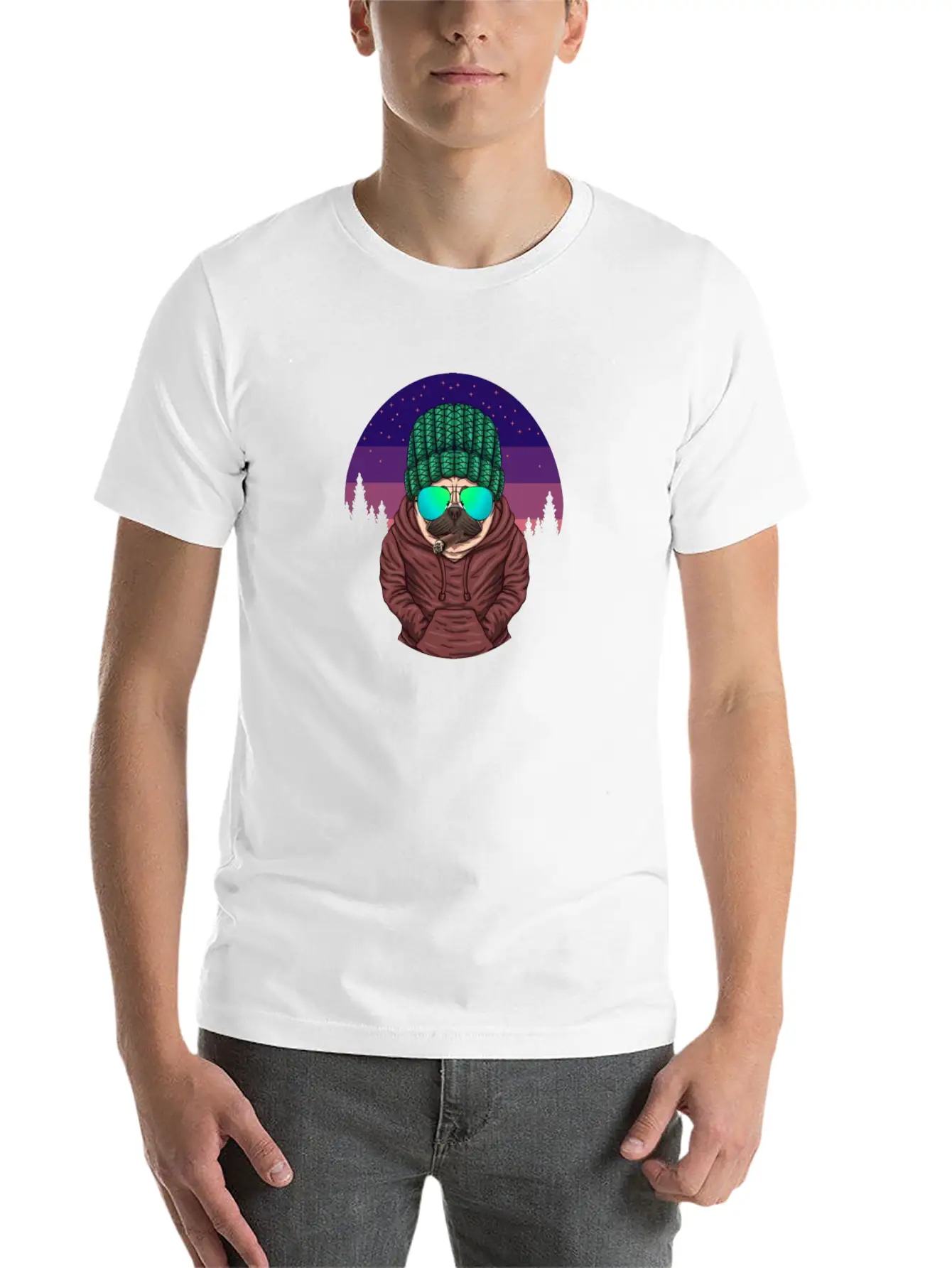 Crazy Dog Gift Timeless Short Sleeve Tee – Comfy And Minimalist Design