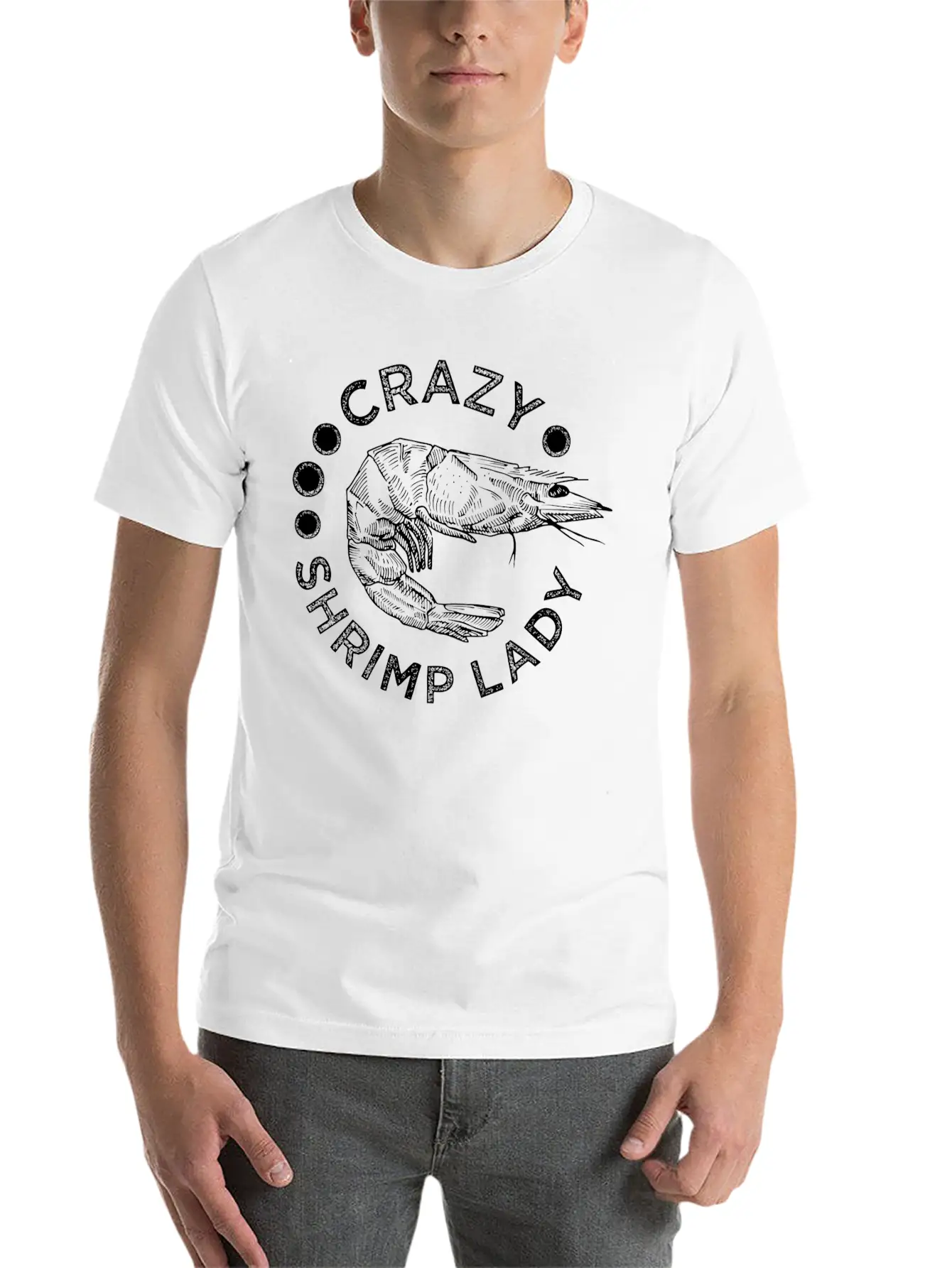 Crazy Shrimp Lady Essential Unisex Summer Tee – Soft Cotton Casual Fit