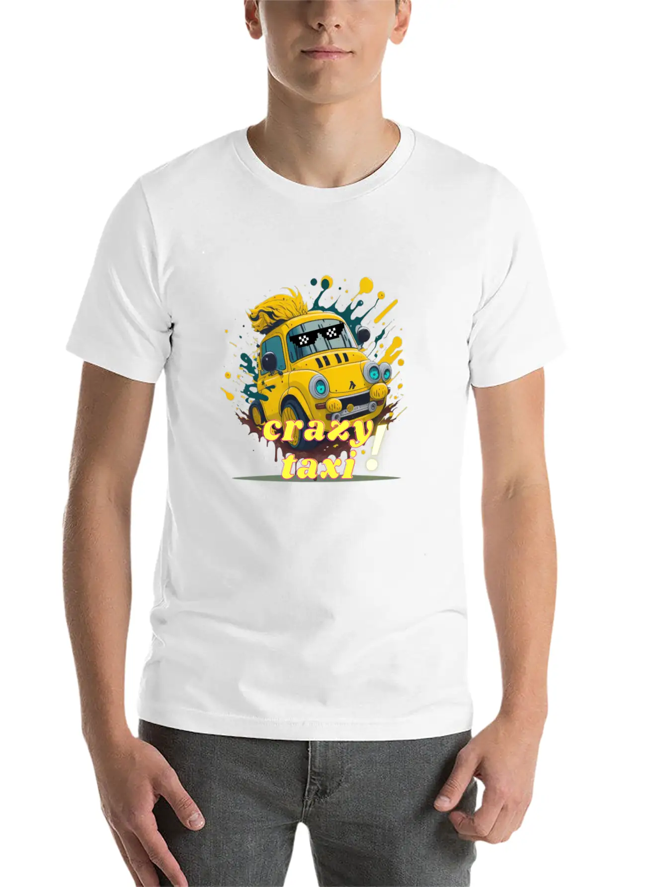 Crazy Taxi Unisex Short Sleeve Soft Cotton T-Shirt – Casual Everyday Wear