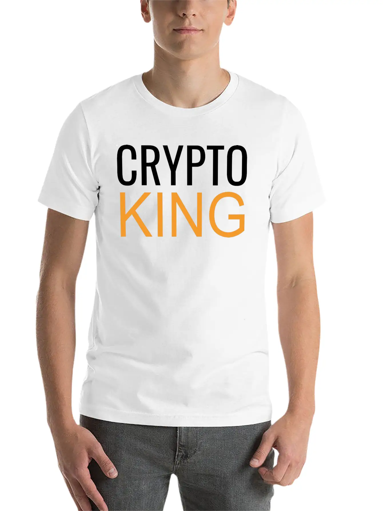 Crypto King Unisex Short Sleeve Soft Cotton T-Shirt – Casual Everyday Wear