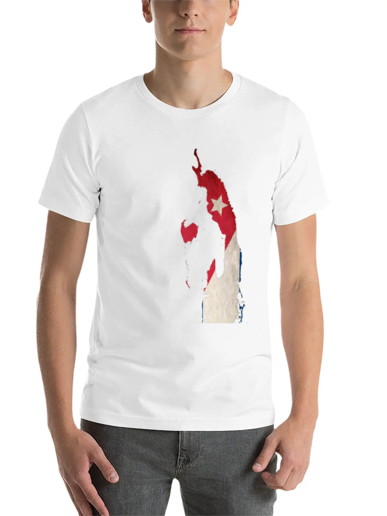 Cuba Flag Map Stylish Everyday T-Shirt – Unisex Basic Cotton Tee