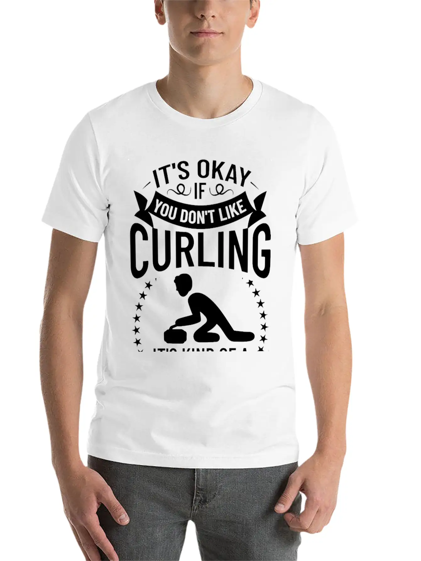 Curling Sport Game Curler Player Stones Broom Curl Timeless Short Sleeve Tee – Comfy And Minimalist Design