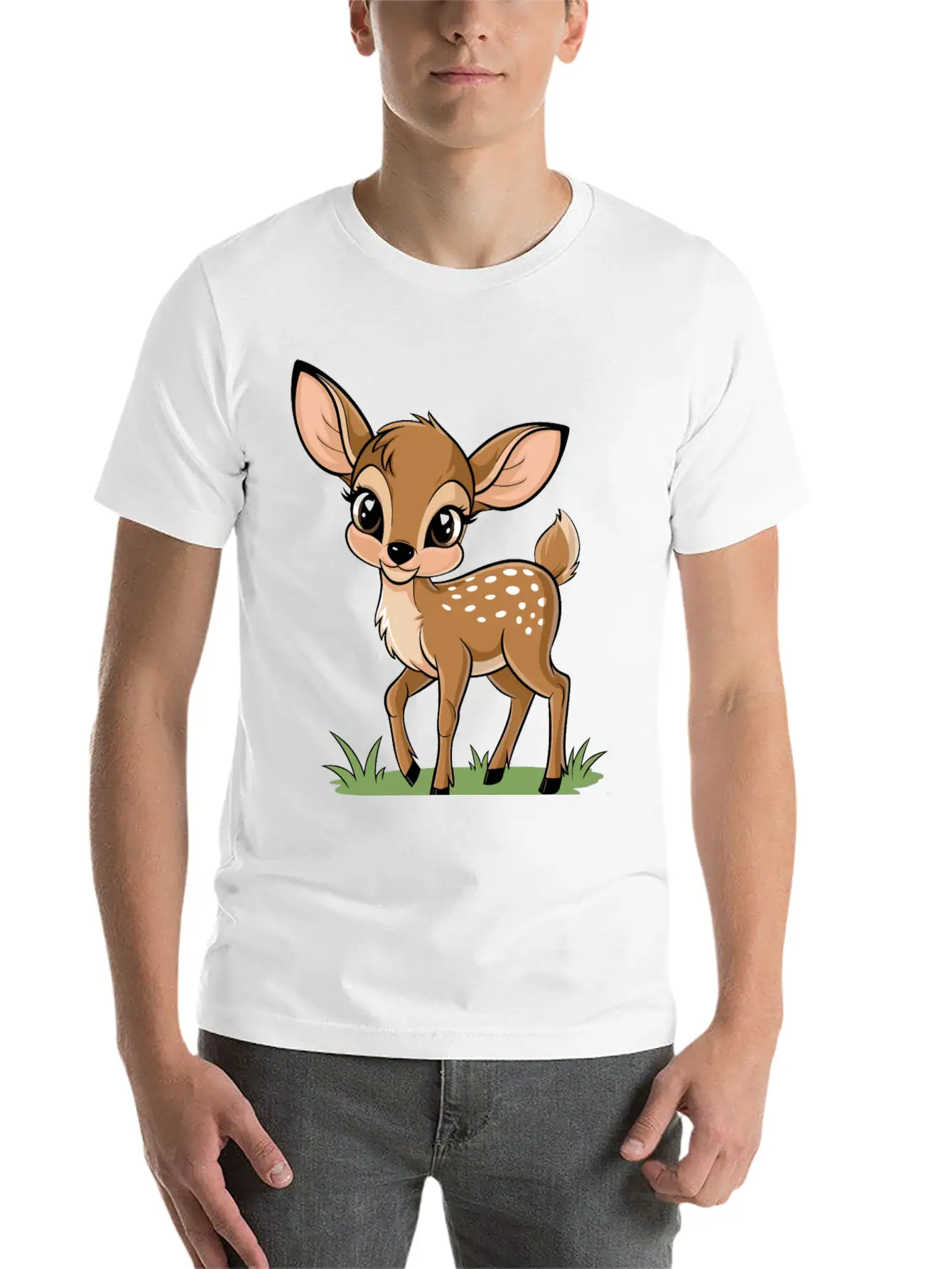 Cute Baby Deer Fawn Stylish Everyday T-Shirt – Unisex Basic Cotton Tee