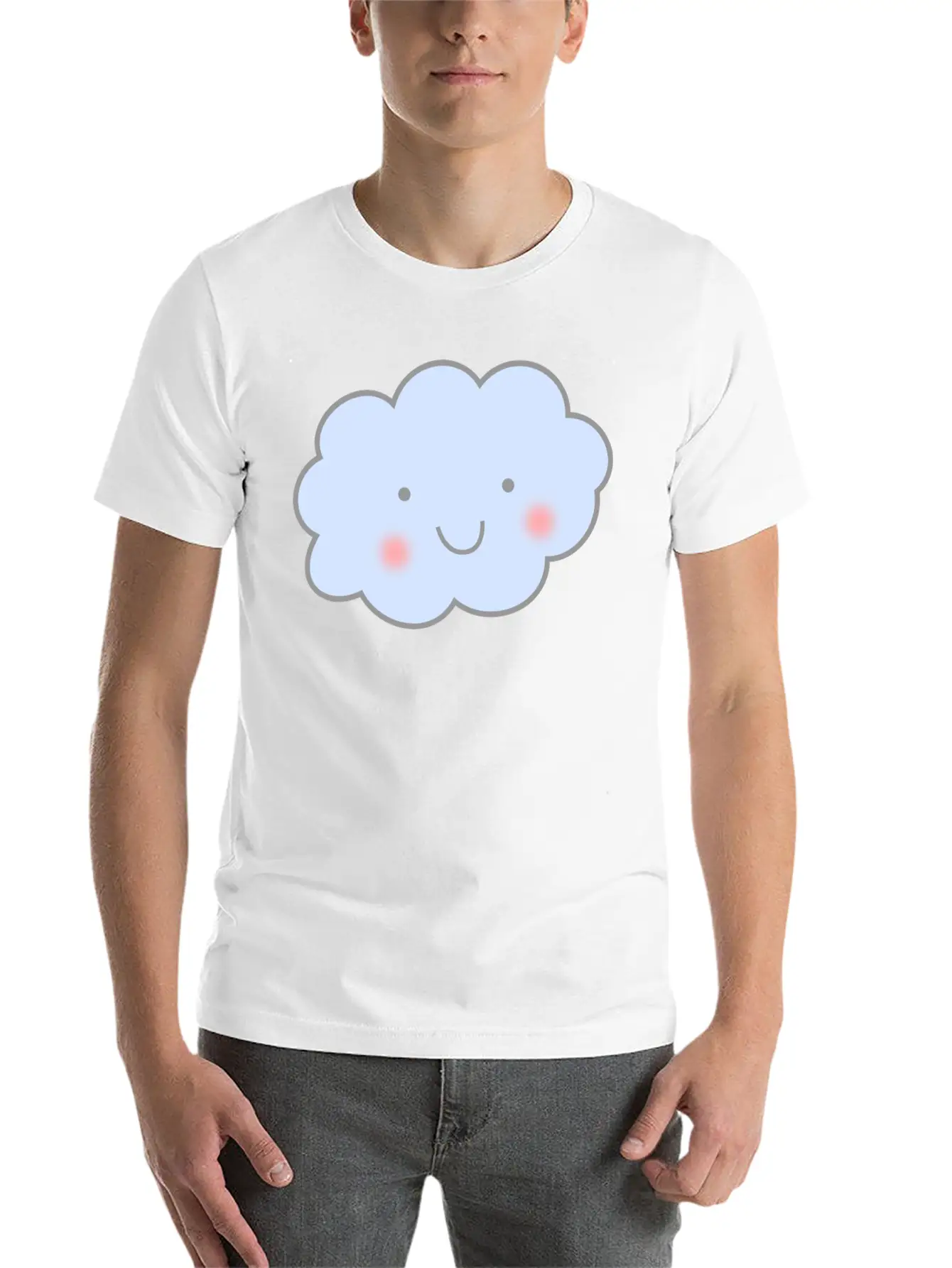 Cute Cloud Unisex Casual T-Shirt – Clean Design For Daily Comfort