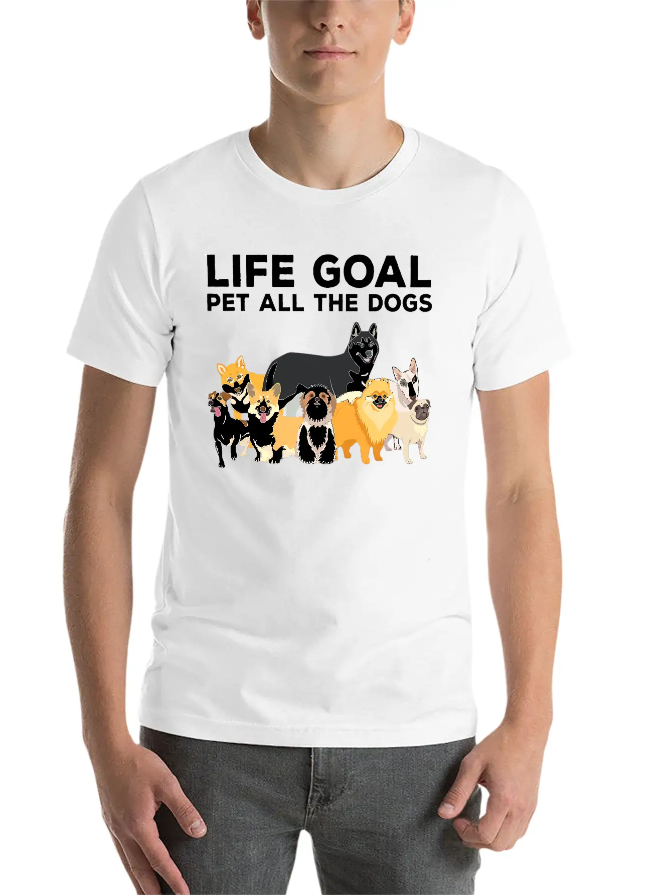 Cute Dog Timeless Short Sleeve Tee – Comfy And Minimalist Design