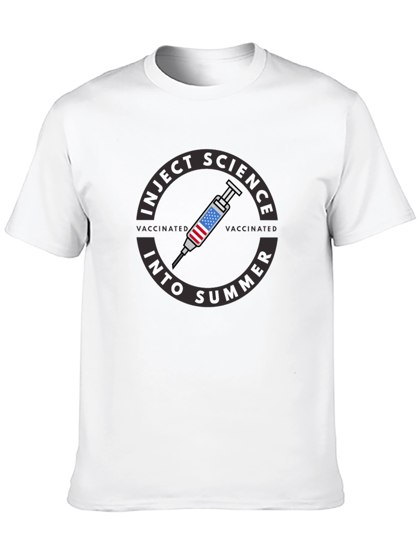 Inject Science Into Summer Vaccinated Graphic T-Shirt