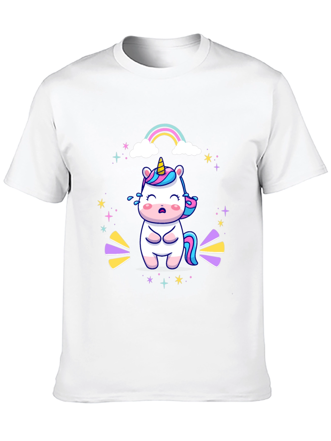 Unicorn Rainbow Graphic Tee - Black