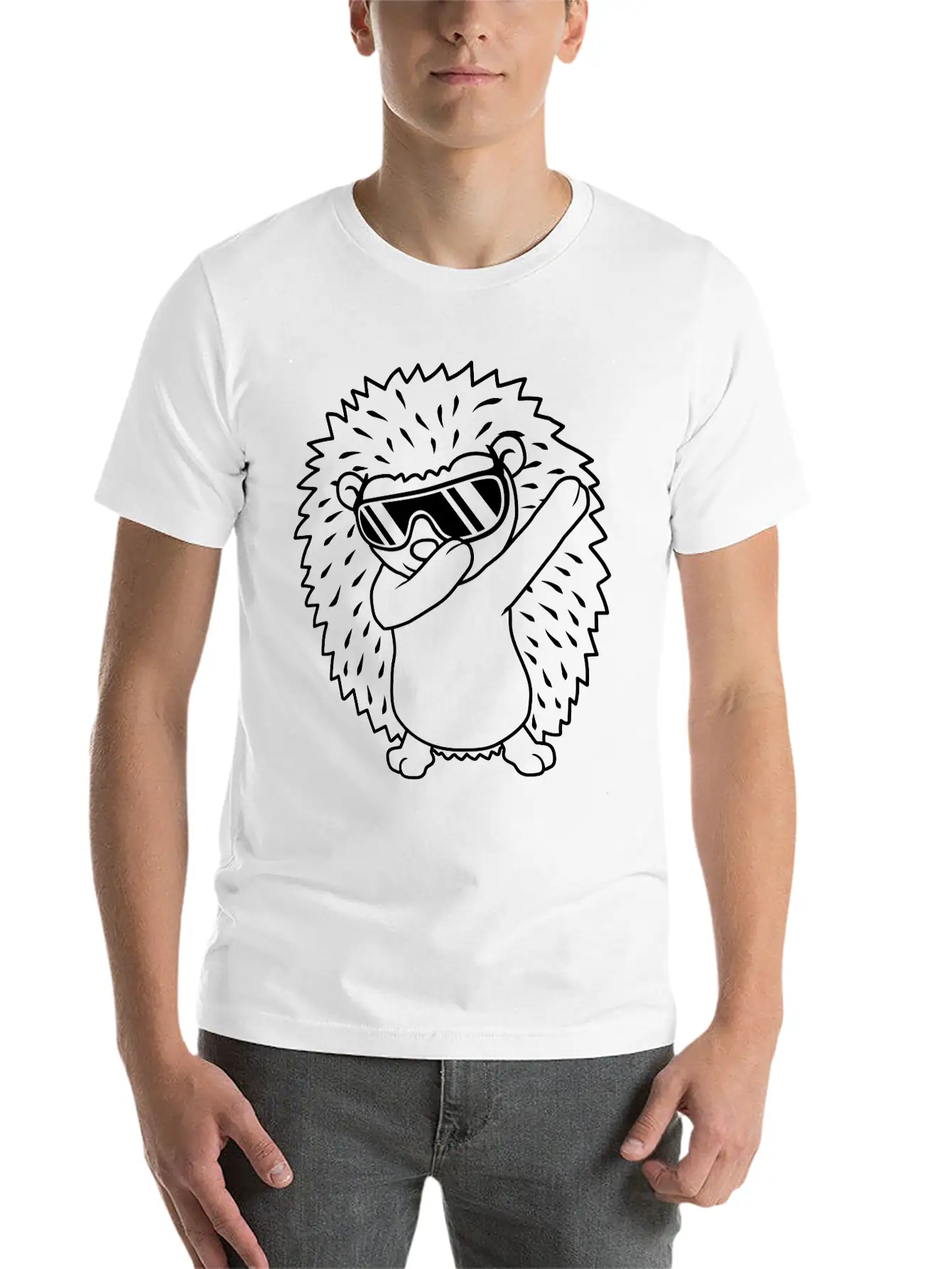 Dabbing Hedgehog Dab Dance Comfortable Minimalist Graphic Tee – Summer Style Essential