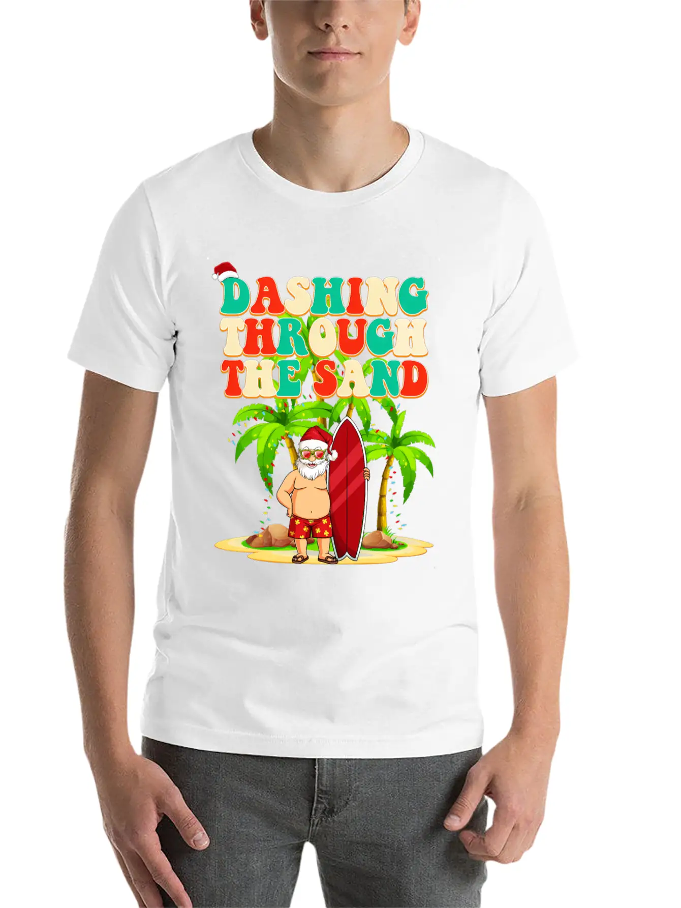 Dashing Through The Sand In July Unisex Short Sleeve Soft Cotton T-Shirt – Casual Everyday Wear