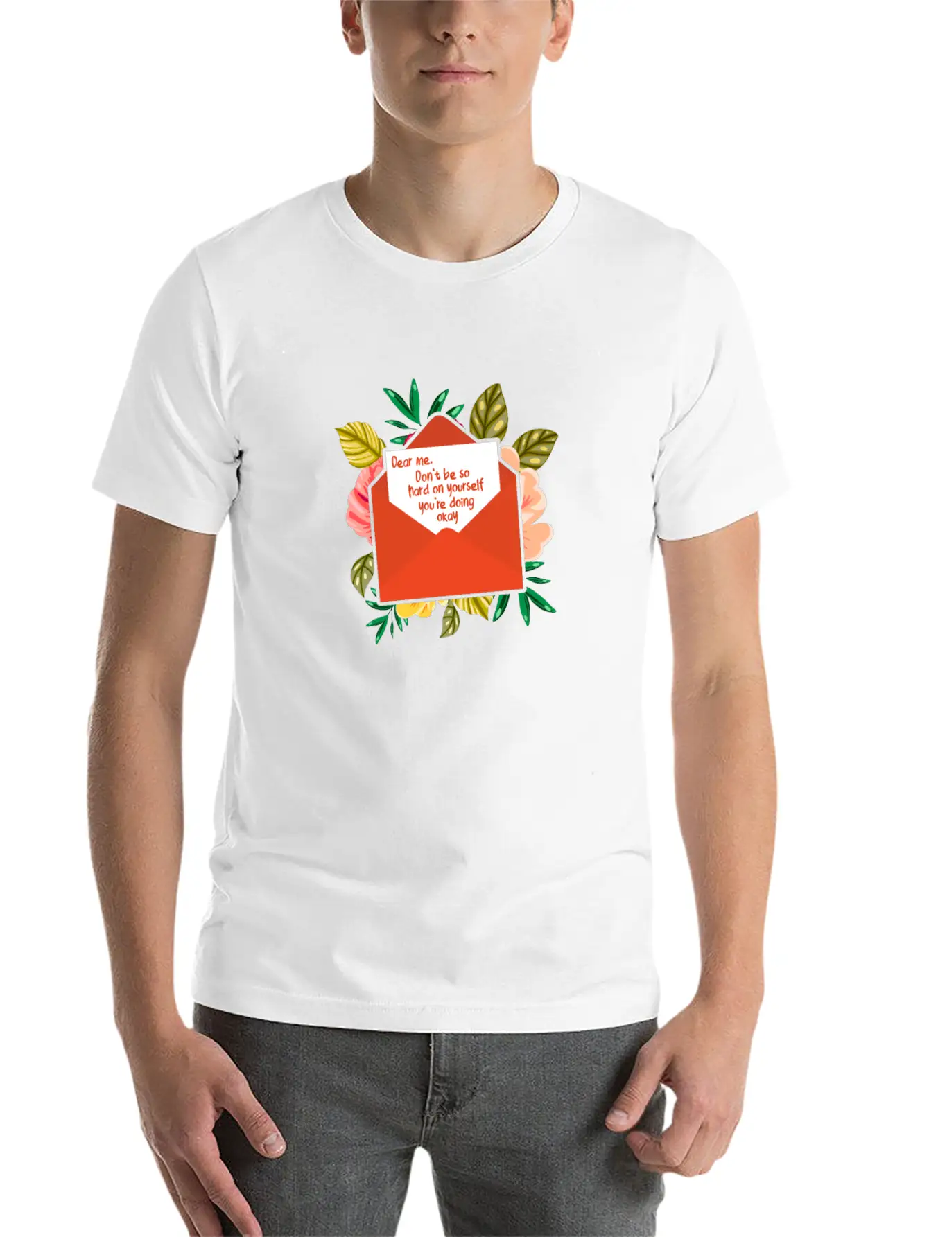 Dear Me Don't Be So Hard On Yourself Mental Health Timeless Short Sleeve Tee – Comfy And Minimalist Design