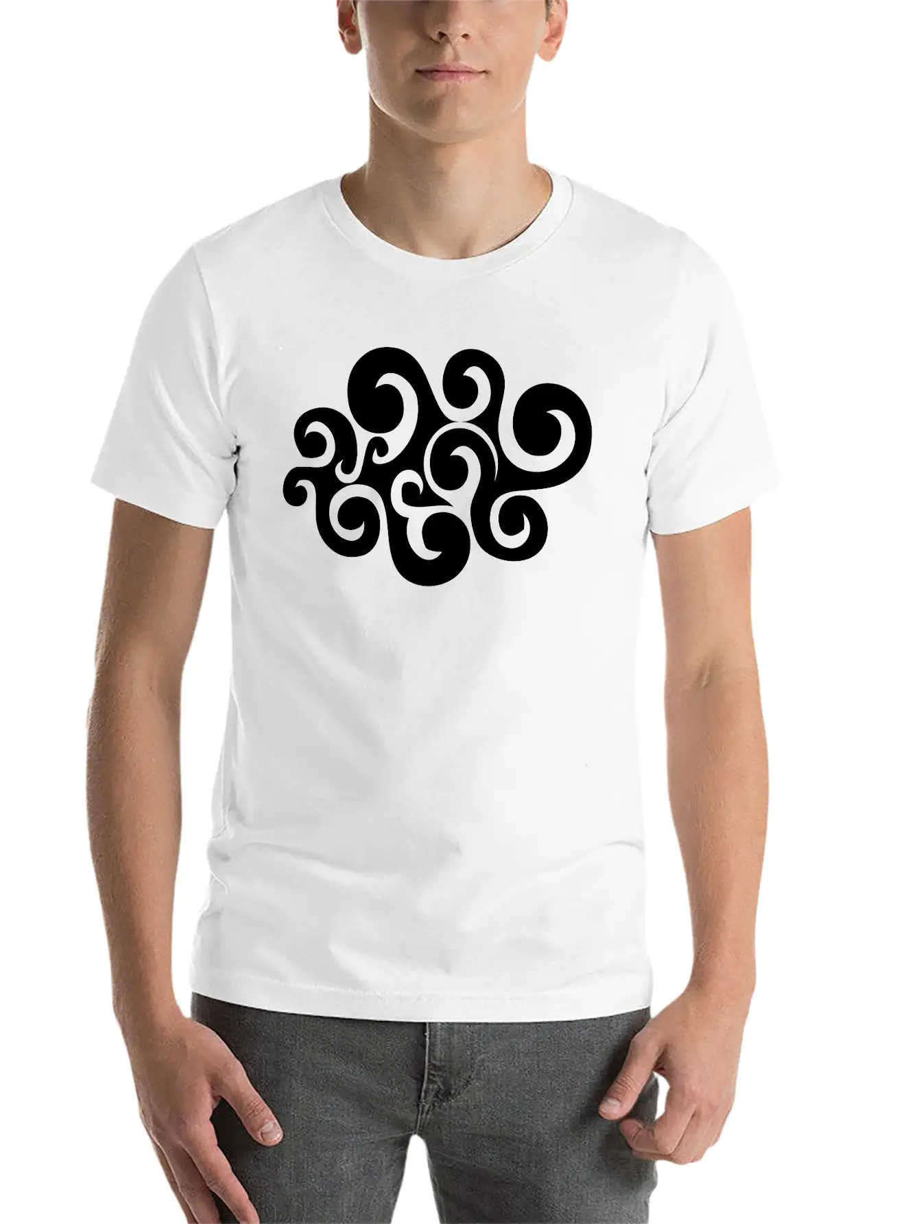 Decorative Cloud Unisex Short Sleeve Soft Cotton T-Shirt – Casual Everyday Wear