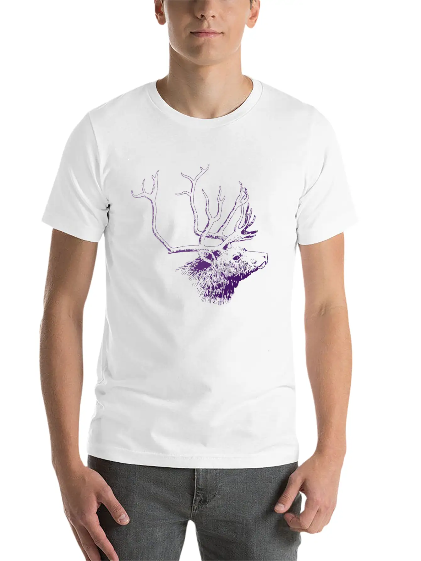 Deer Unisex Short Sleeve Soft Cotton T-Shirt – Casual Everyday Wear