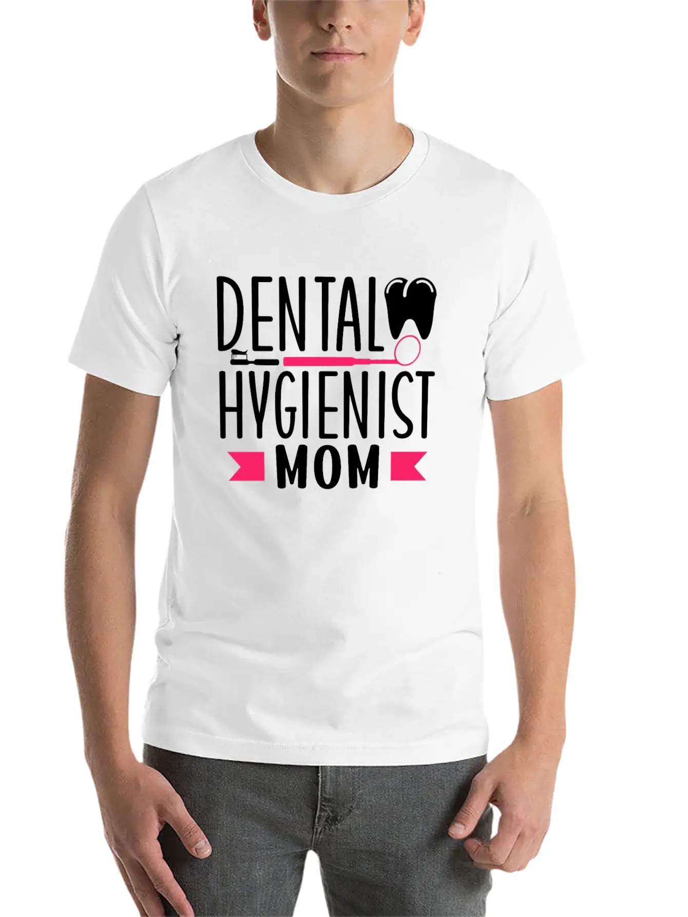 Dental Hygienist Mom Hygiene Dentist Clinic Team Stylish Everyday T-Shirt – Unisex Basic Cotton Tee