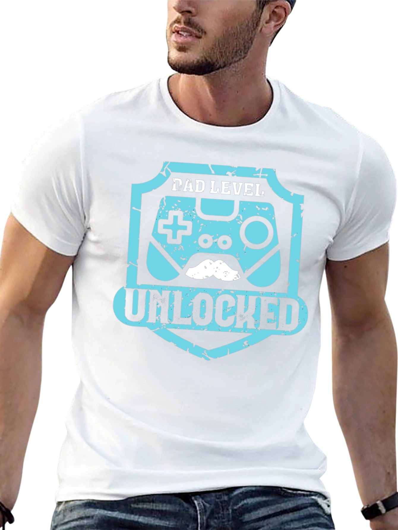 Dad Level Unlocked T-Shirt - Gamer Dad Tee