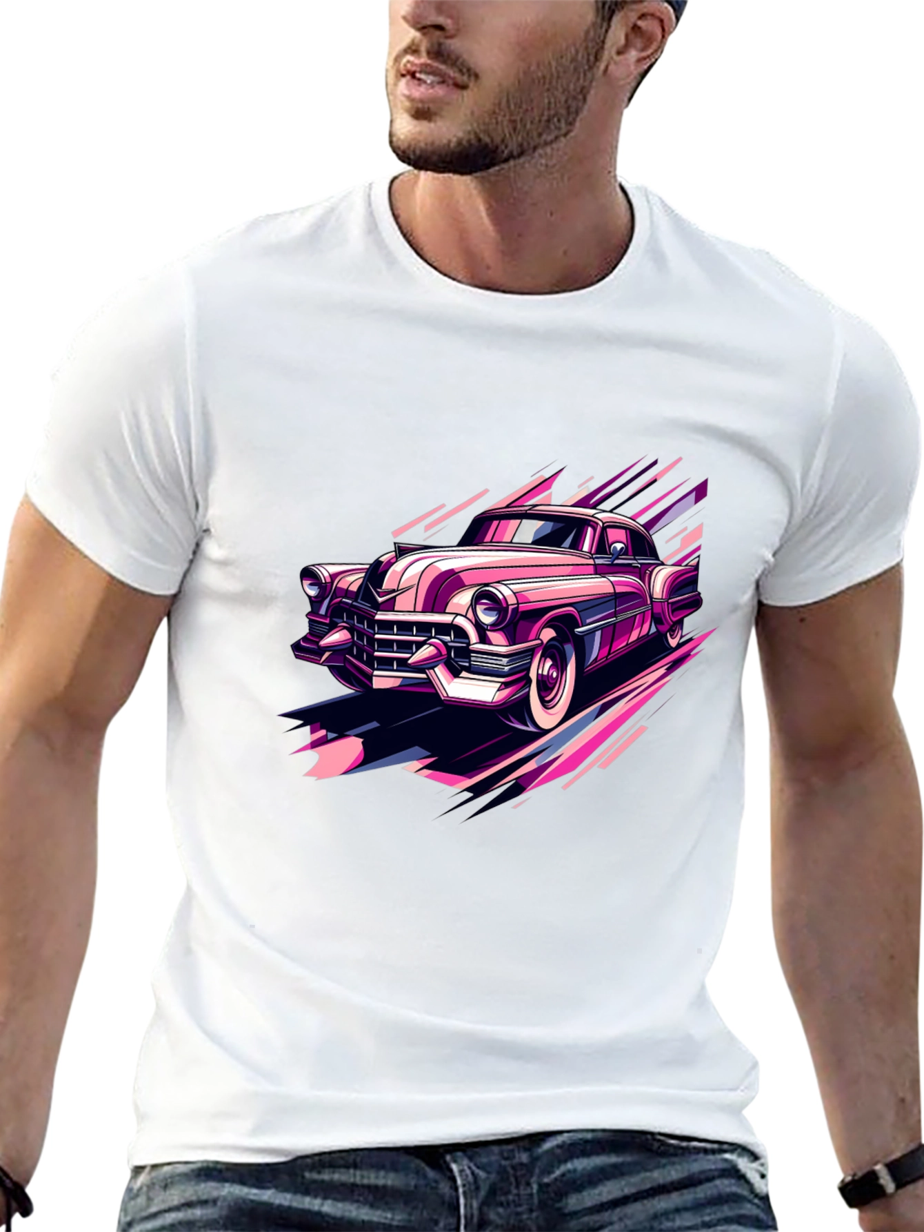 Retro Car Graphic Tee - Classic Style