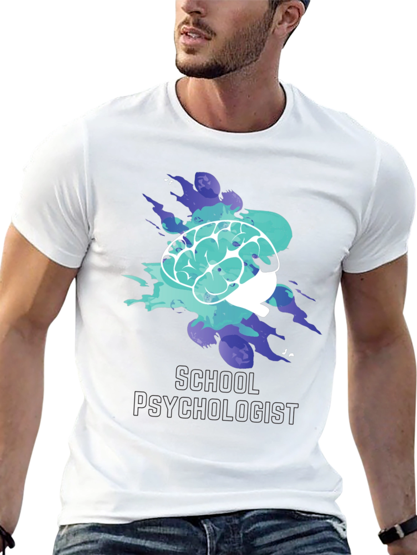 School Psychologist Brain Tee