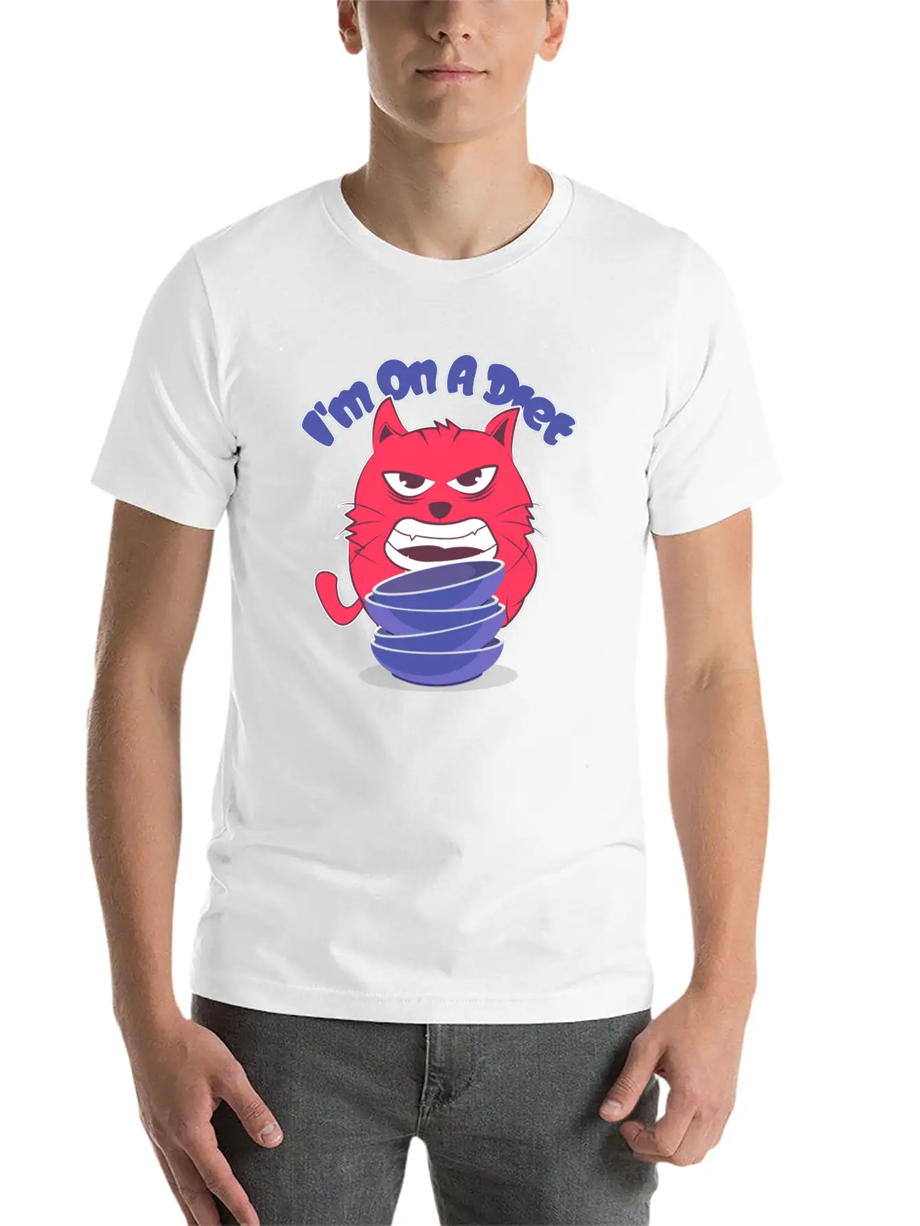Diet Cat Unisex Casual T-Shirt – Clean Design For Daily Comfort