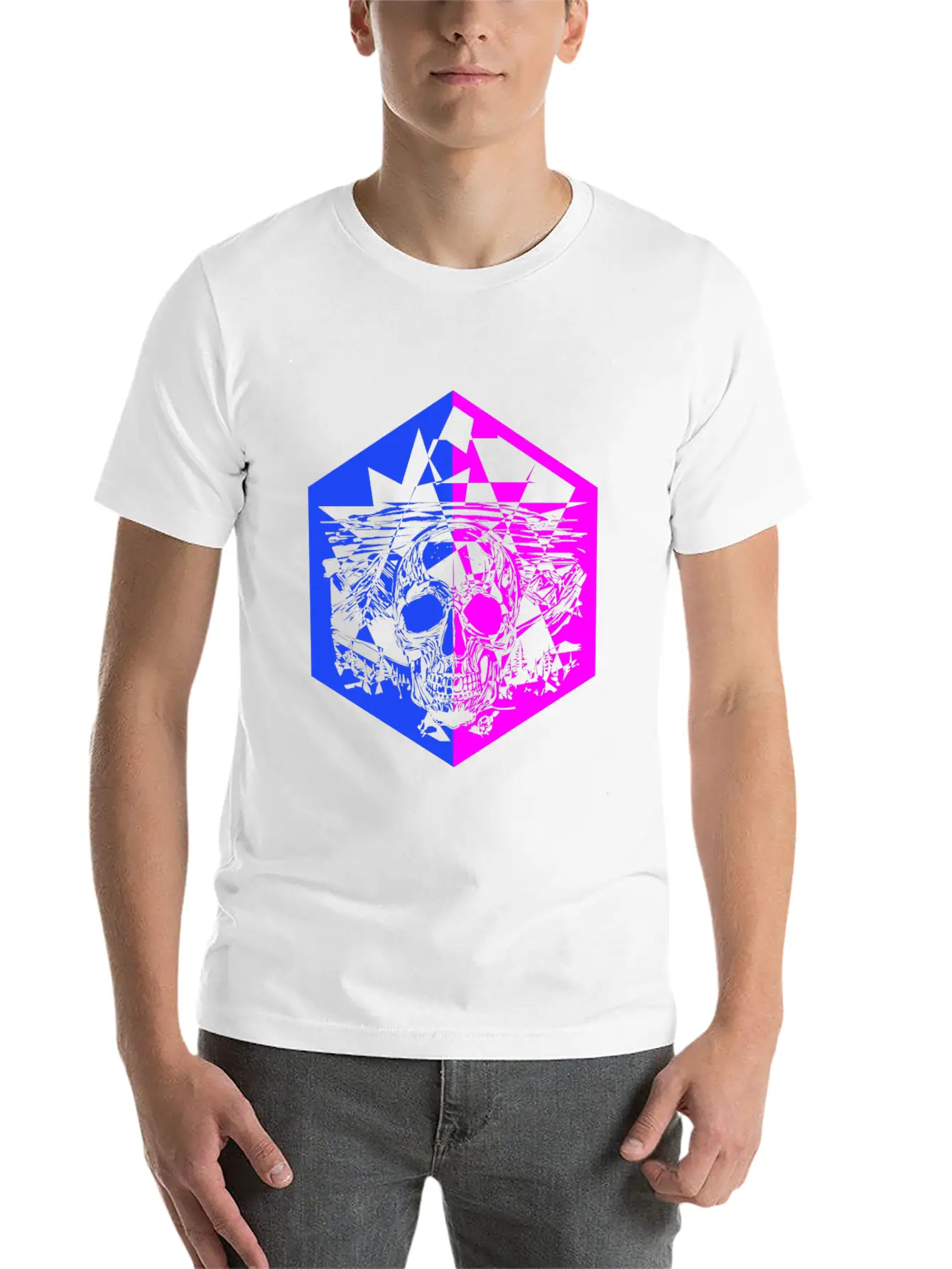Disco Skull Music Unisex Casual T-Shirt – Clean Design For Daily Comfort
