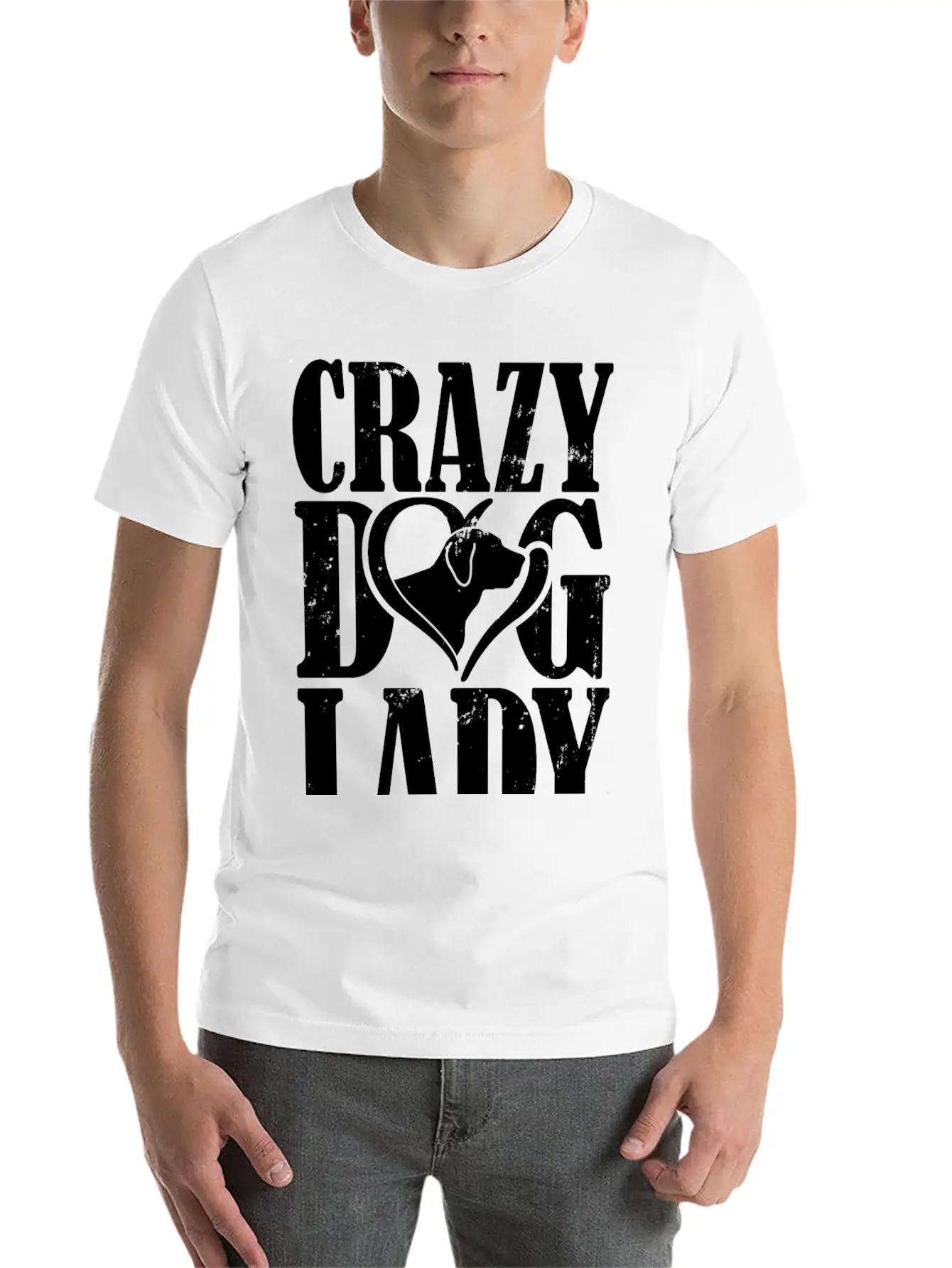 Dog Lover - Crazy Dog Lady T - Shirt Basic Graphic T-Shirt – Daily Comfort In Soft Cotton