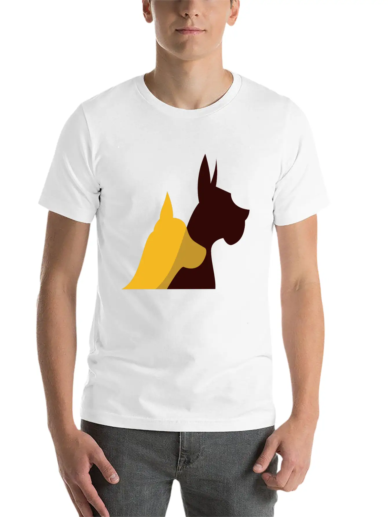 Dog Motif Stylish Everyday T-Shirt – Unisex Basic Cotton Tee