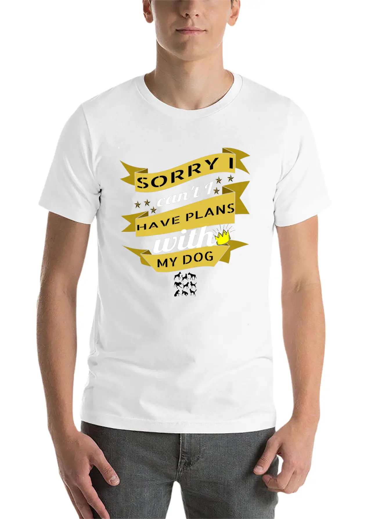 Dog - Plans With My Dog Essential Unisex Summer Tee – Soft Cotton Casual Fit