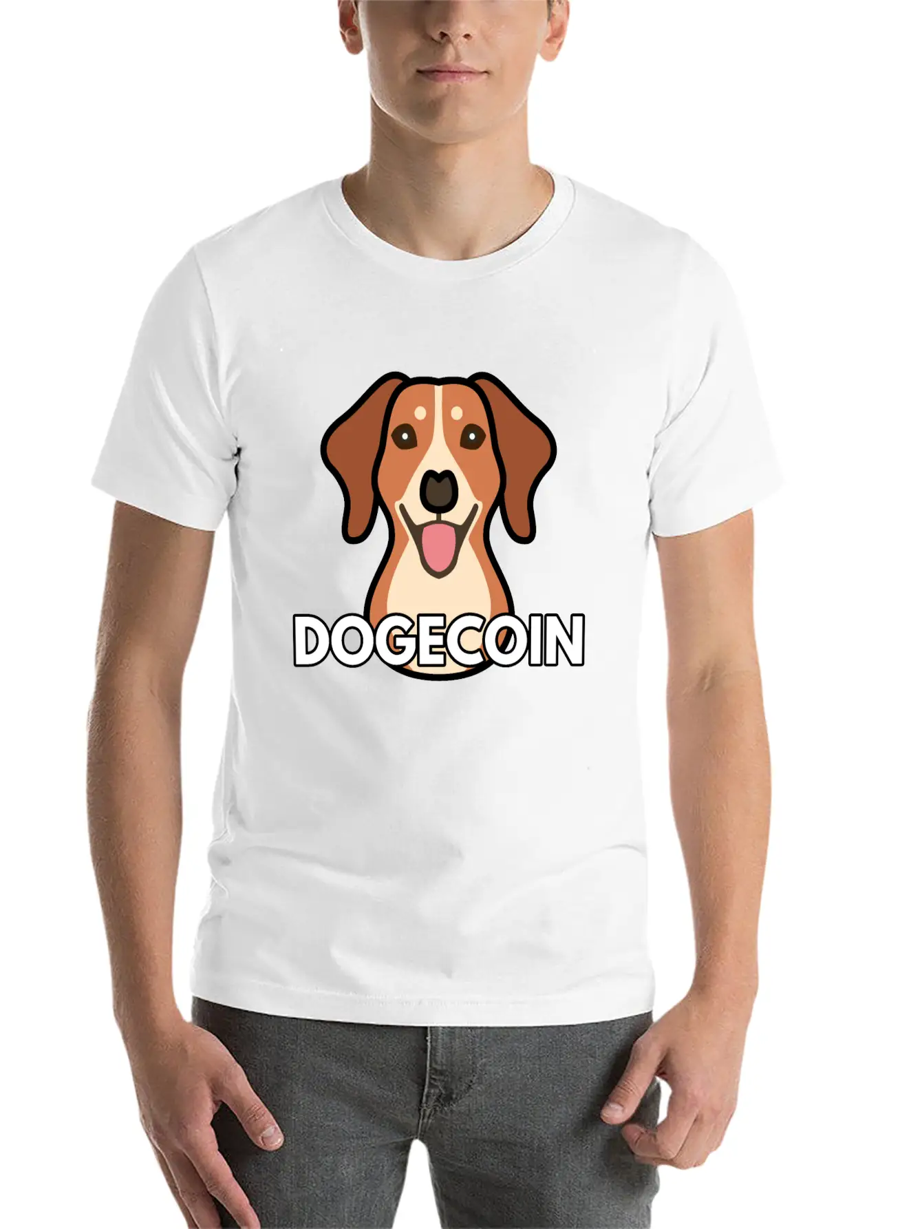 Dogecoin Comfortable Minimalist Graphic Tee – Summer Style Essential