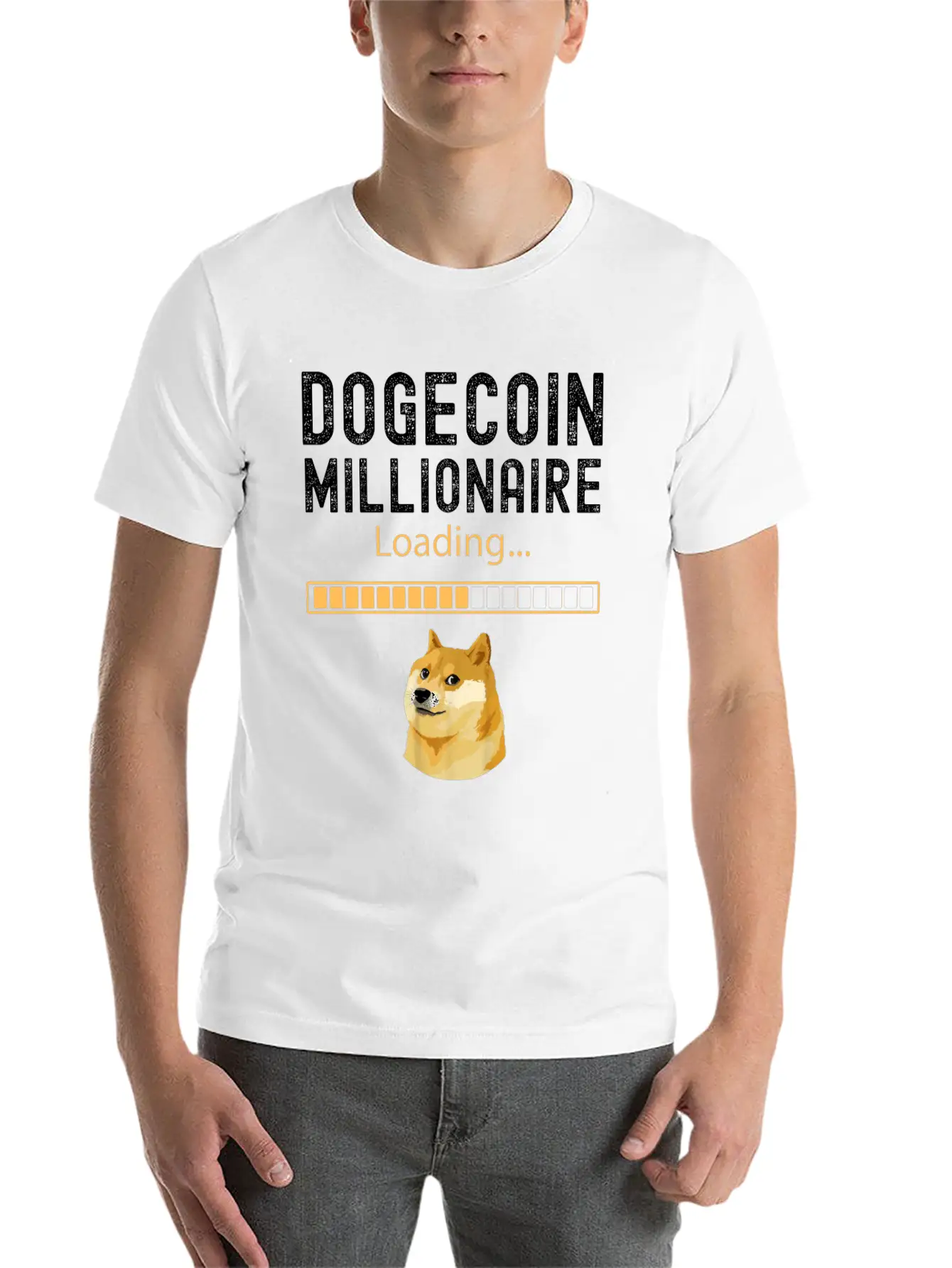 Dogecoin Millionaire Loading Funny Investor BTC Ho Comfortable Minimalist Graphic Tee – Summer Style Essential