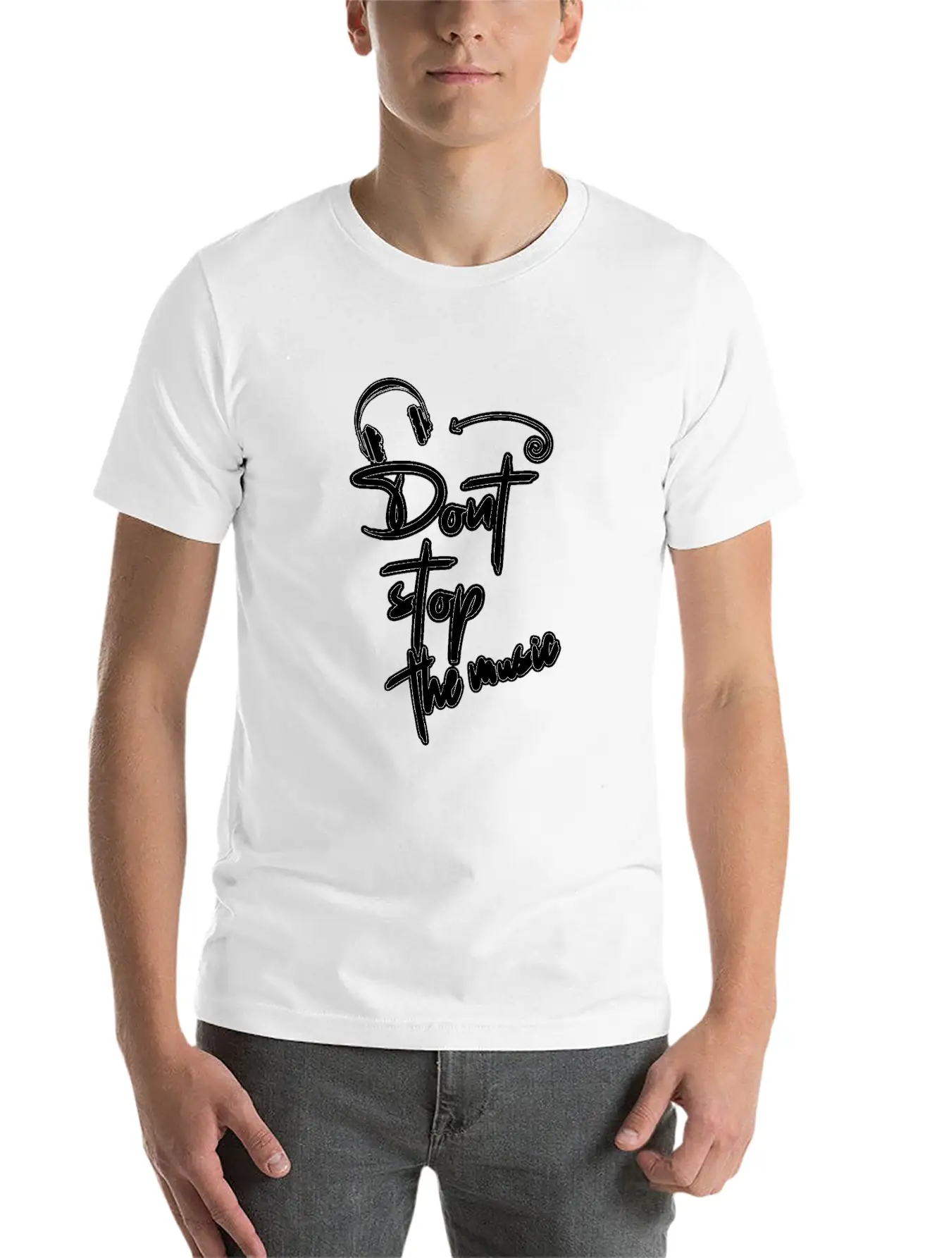 Don't Stop The Music Stylish Everyday T-Shirt – Unisex Basic Cotton Tee